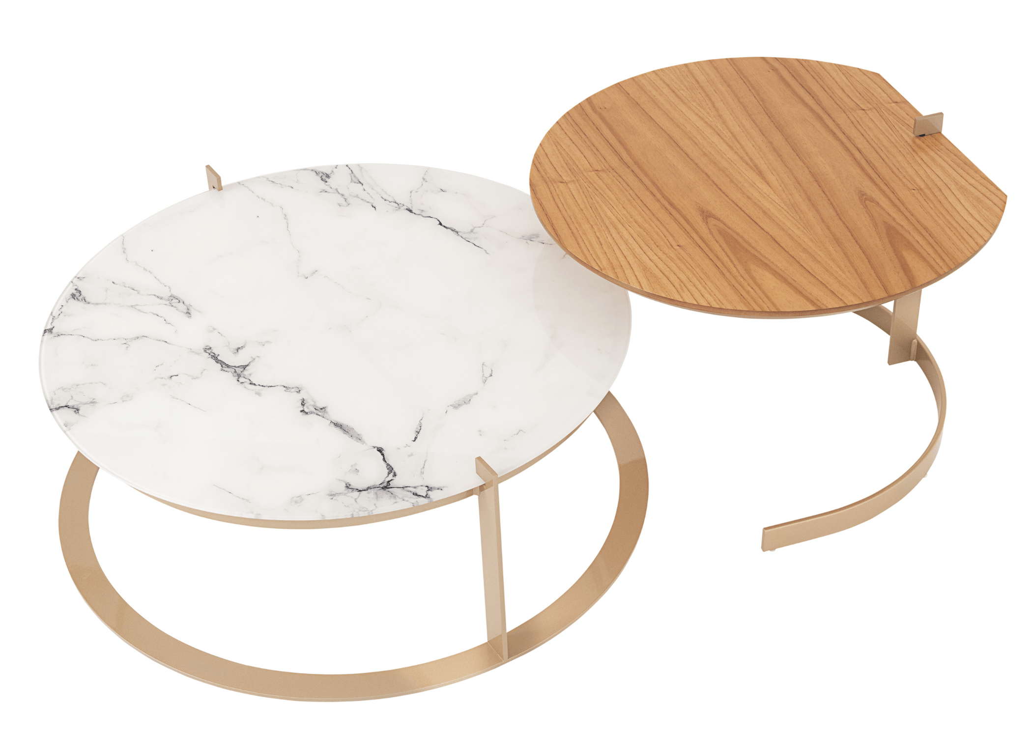 Conjunto Mesa de Centro Abel e Melt: Um equilíbrio perfeito entre forma e função.