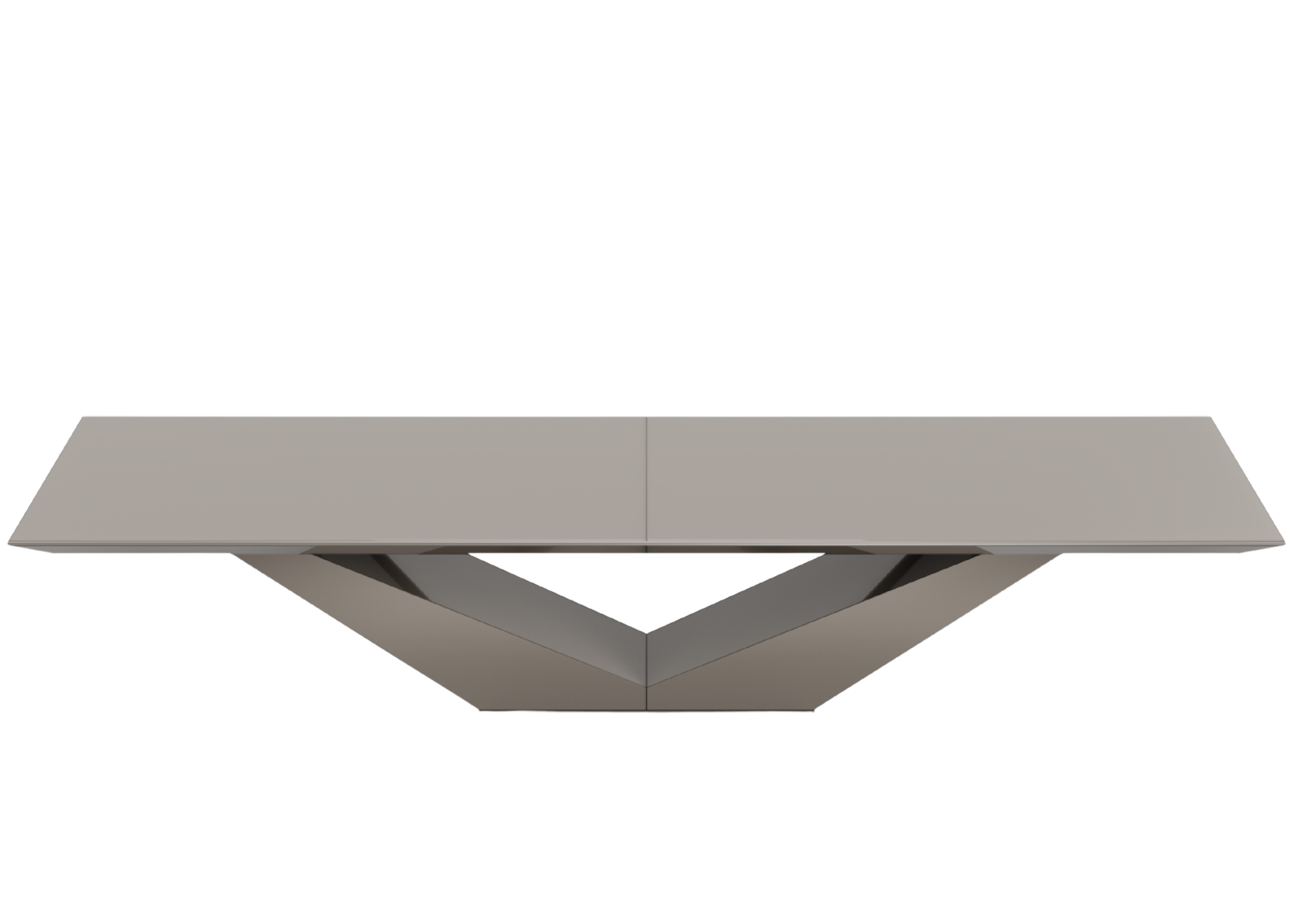 Mesa de jantar espelhada Opulence com estrutura robusta e design moderno, ideal para compor ambientes sofisticados e contemporâneos.