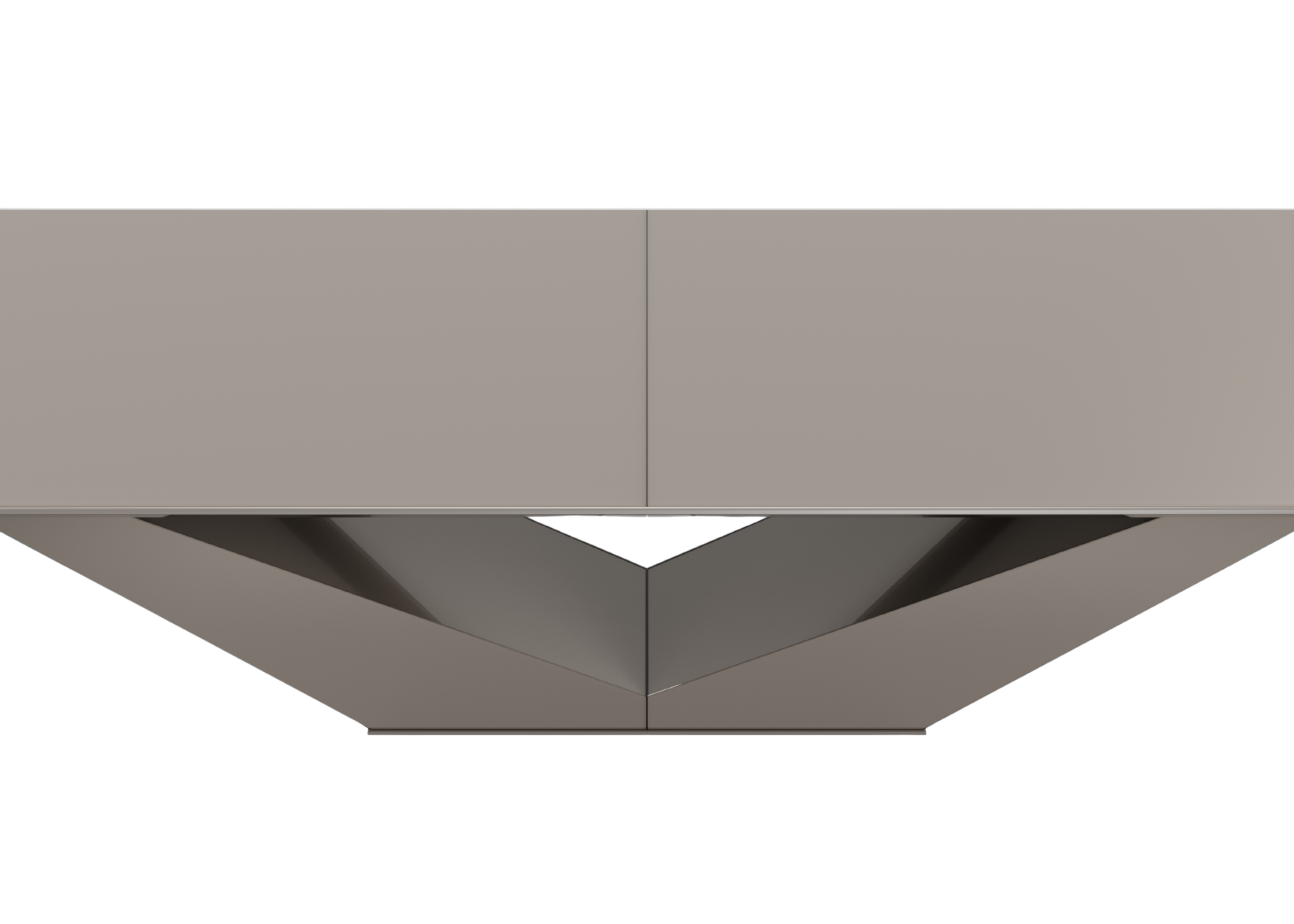 Mesa de jantar espelhada Opulence com tampo bipartido e detalhes refinados, apresentando design sofisticado e elegante, ideal para compor ambientes luxuosos e contemporâneos.