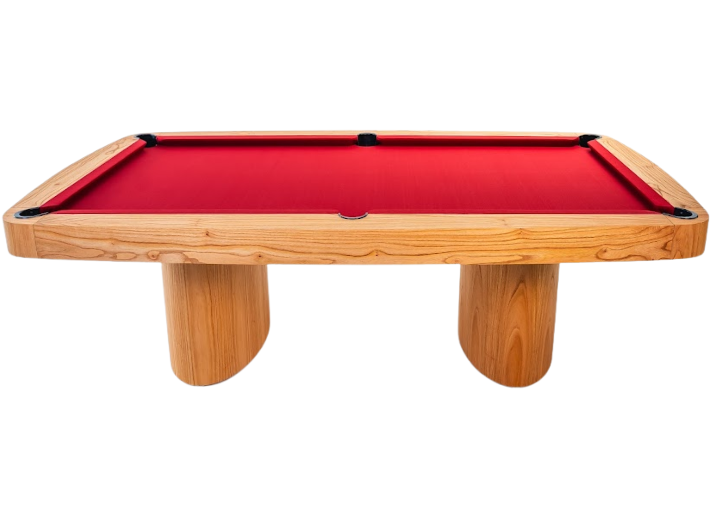 Mesa de sinuca Dual 2 em 1 com função jantar e tecido vermelho Ferrari, apresentando design elegante e versátil, ideal para compor espaços sofisticados.
