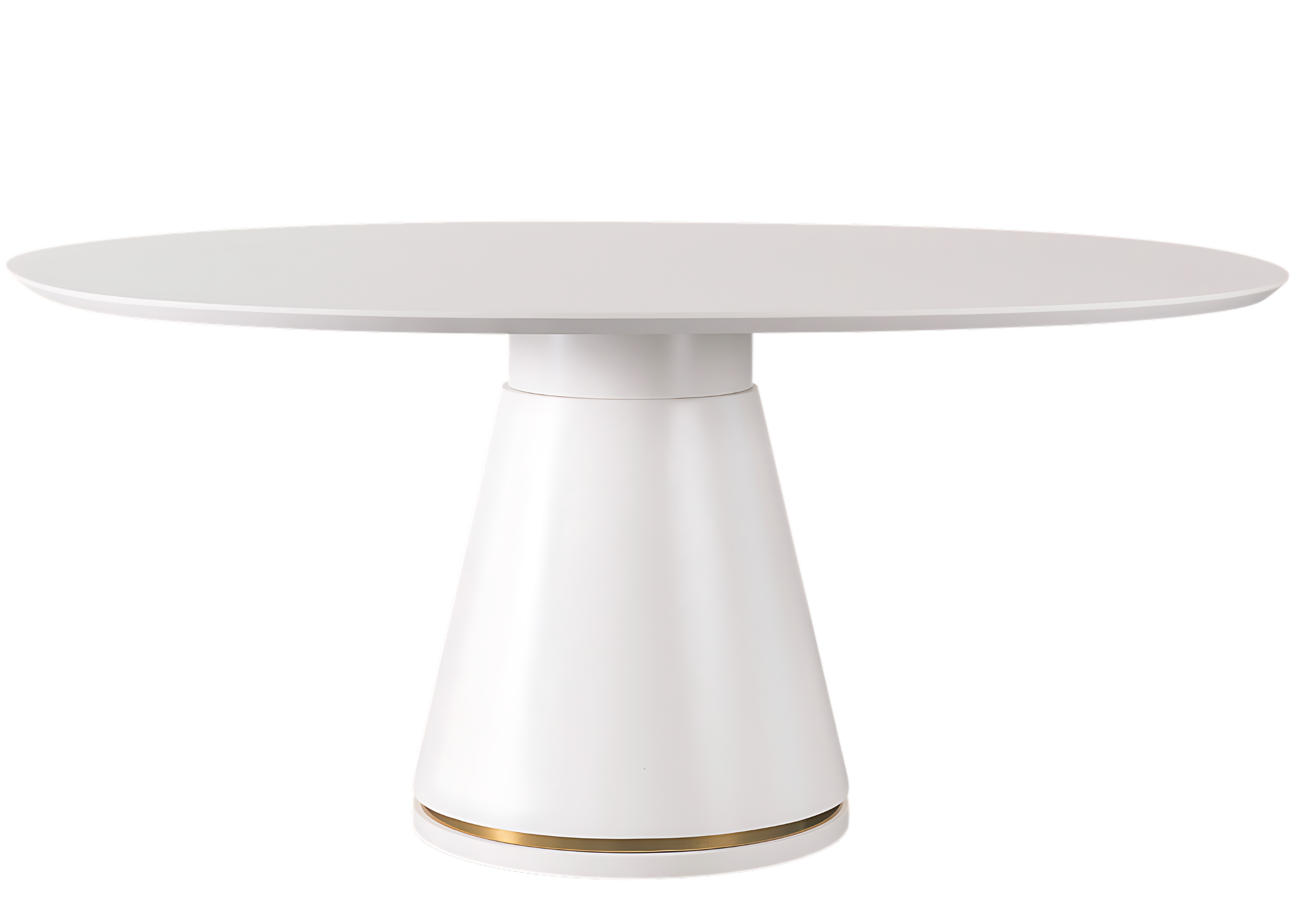Mesa de Jantar Orgânica Donatello com tampo sinuoso em destaque.