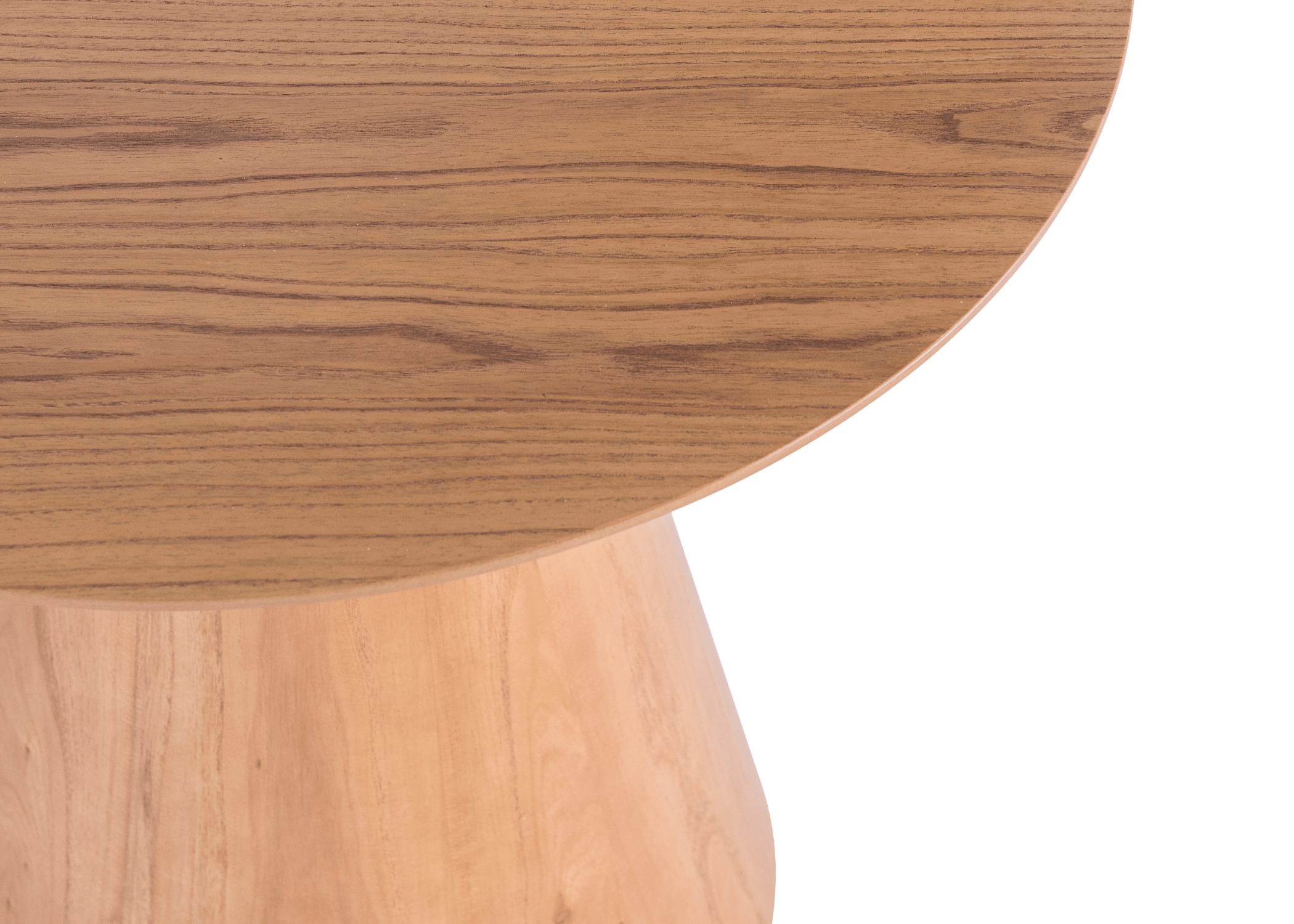 Suporte do tampo em aço carbono pintado da mesa Lidi, garantindo estabilidade e robustez.