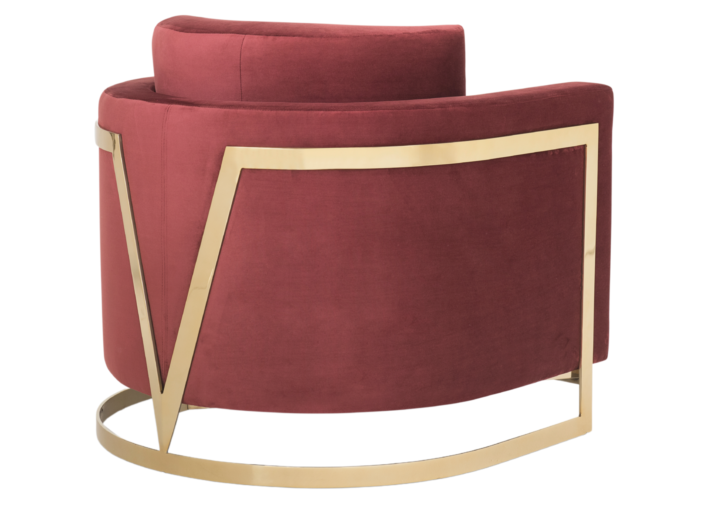 Poltrona modelo Volpi com design de alto luxo e acabamento refinado, vista sobre fundo neutro. Peça imponente e elegante, ideal para salas de estar sofisticadas ou ambientes com decoração exclusiva.