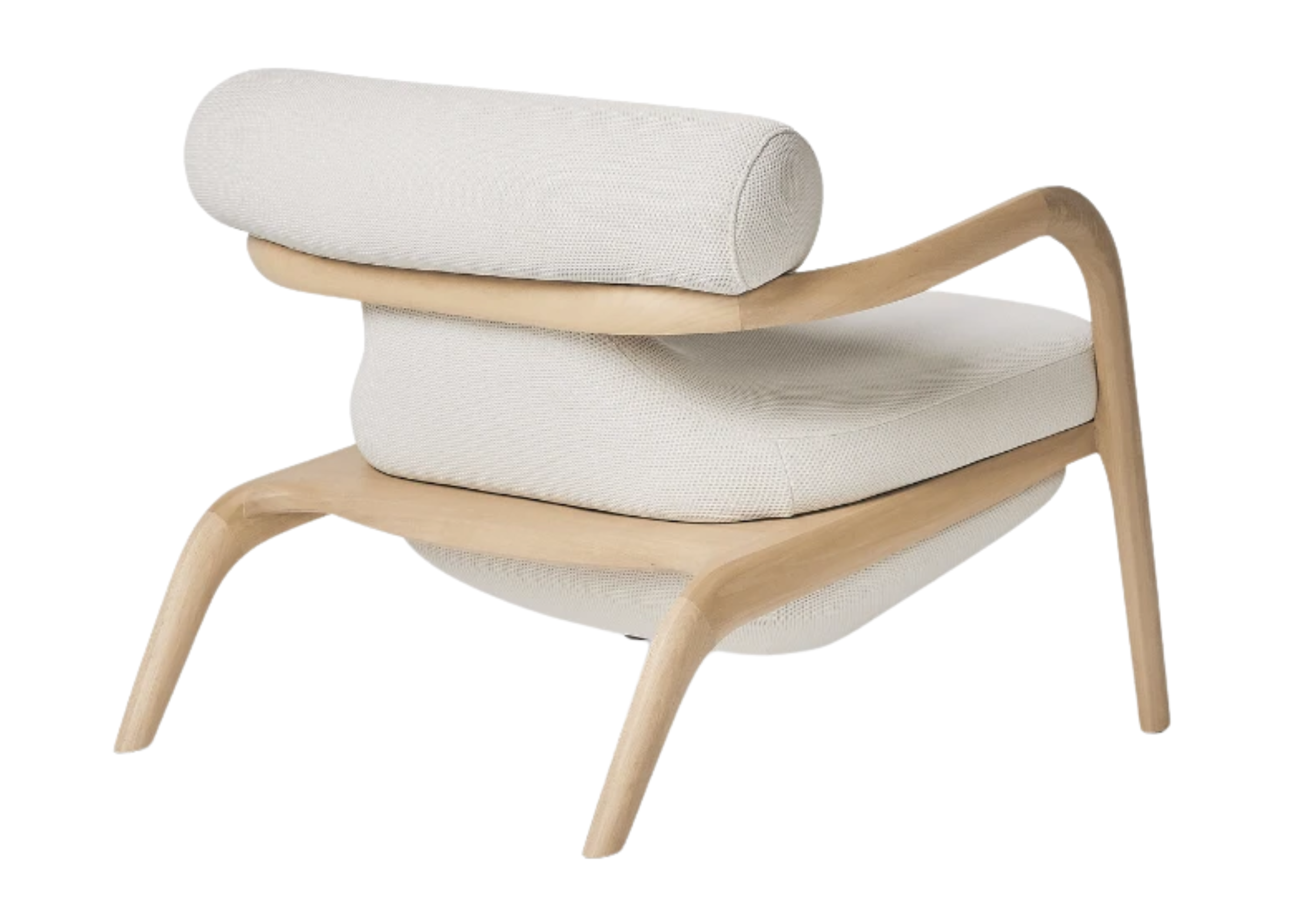 Poltrona Arko com costas e detalhes modernos, oferecendo conforto e design sofisticado para salas de estar contemporâneas.