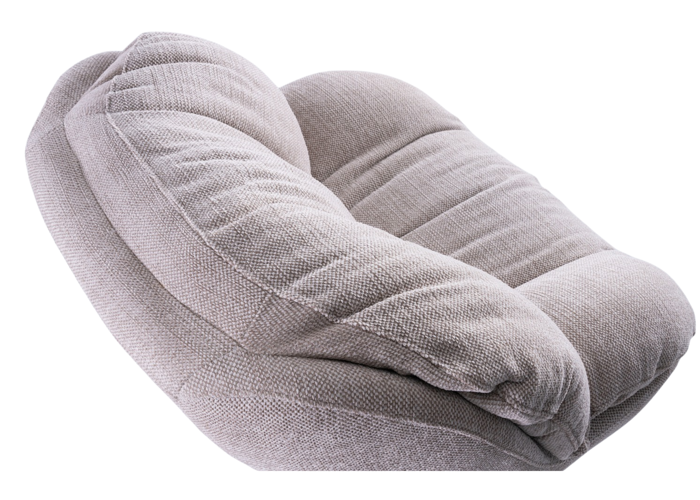 Poltrona com puff Polaris com detalhes de design moderno, ideal para compor ambientes elegantes e sofisticados.
