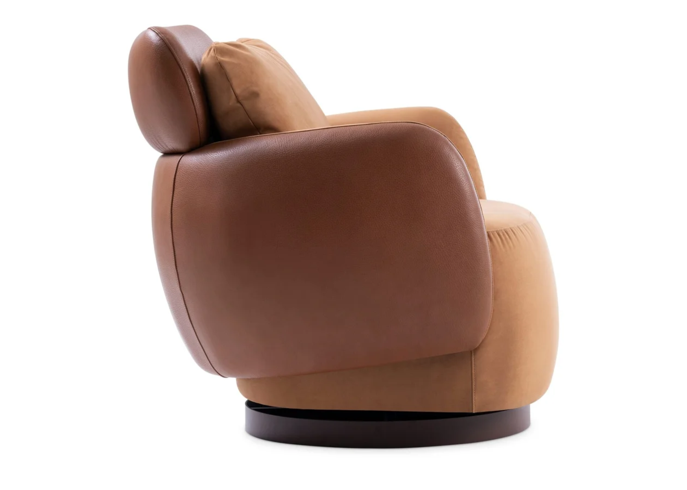 Poltrona Giratória Jasmin para sala de estar com design sofisticado e conforto elevado para compor ambientes elegantes.