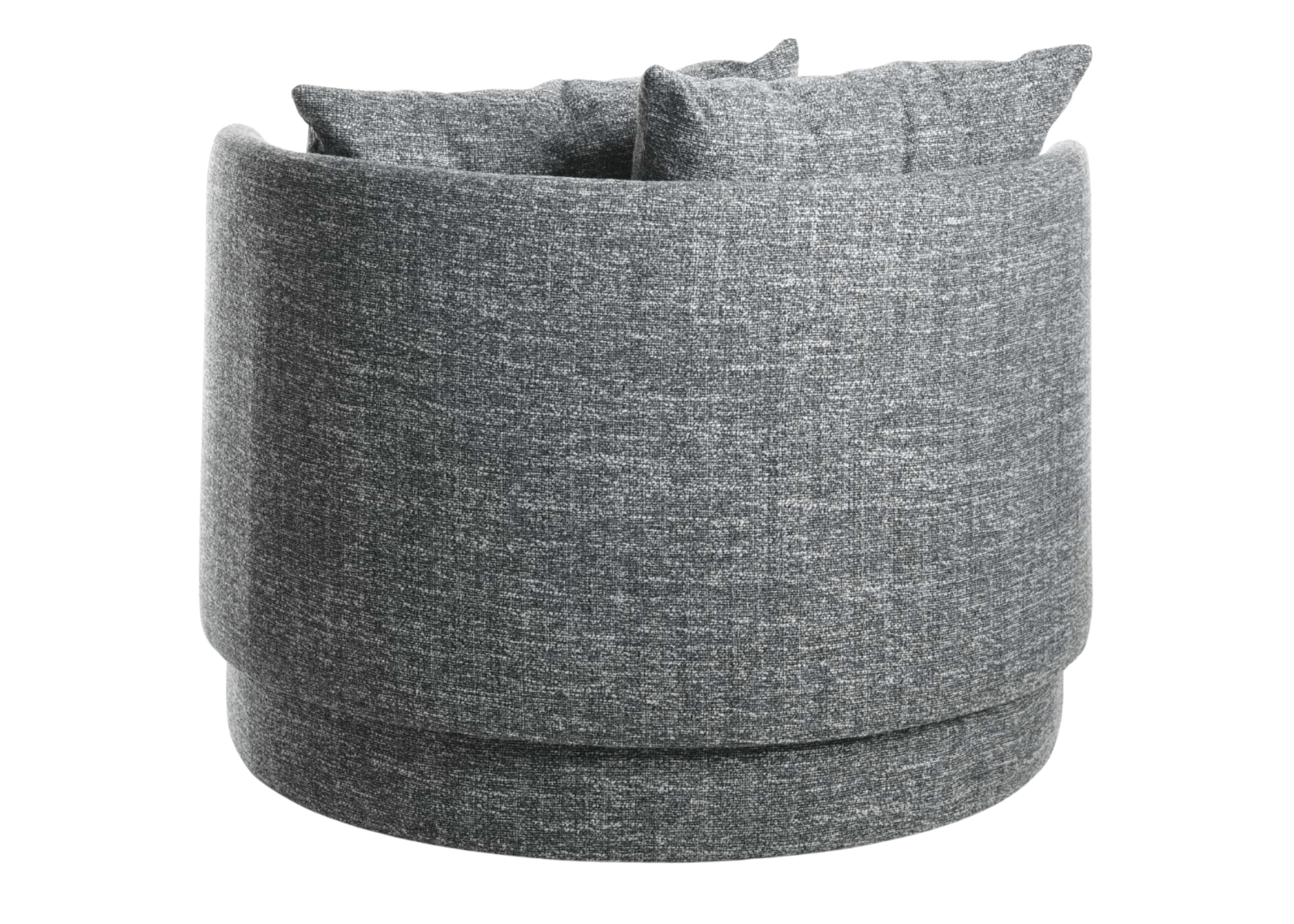 Poltrona Tayla para sala de estar, luxuosa, com base giratória e encosto estofado, ideal para ambientes sofisticados.