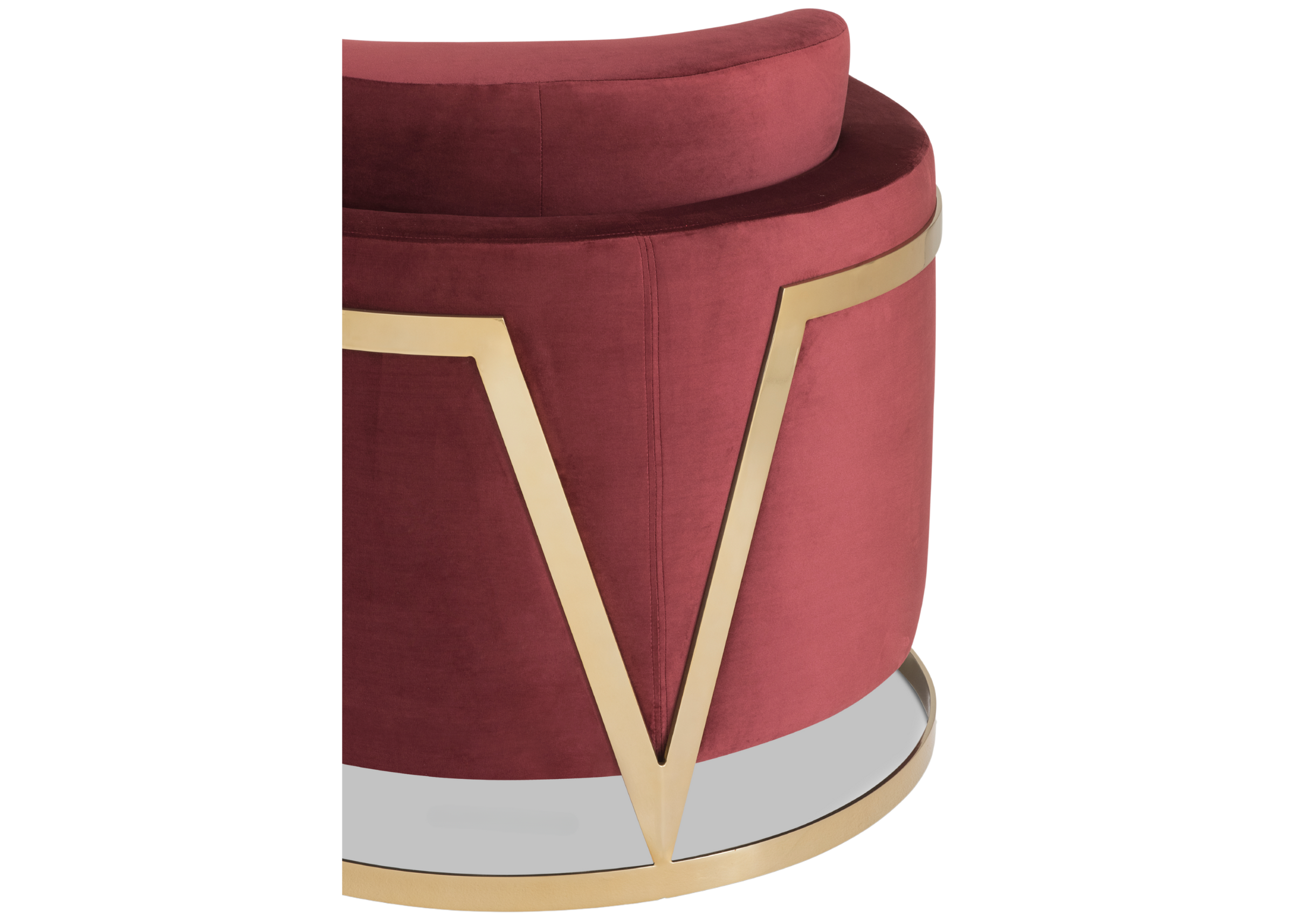 Poltrona Volpi com design moderno e linhas elegantes, vista sobre fundo neutro. Móvel contemporâneo e sofisticado, ideal para composição de salas de estar, escritórios ou espaços de convivência refinados.