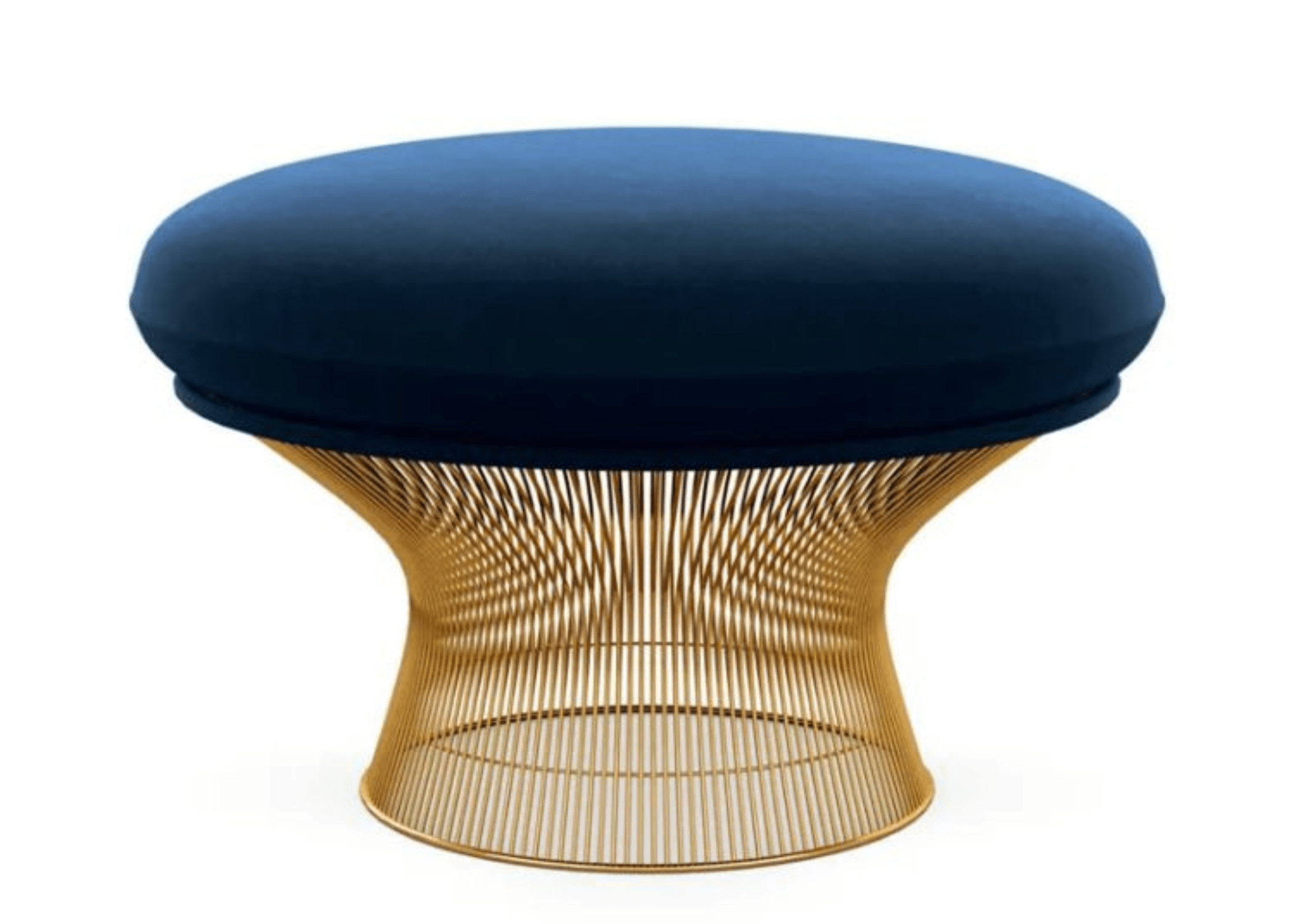 Puff Platner em destaque, design elegante e contemporâneo.