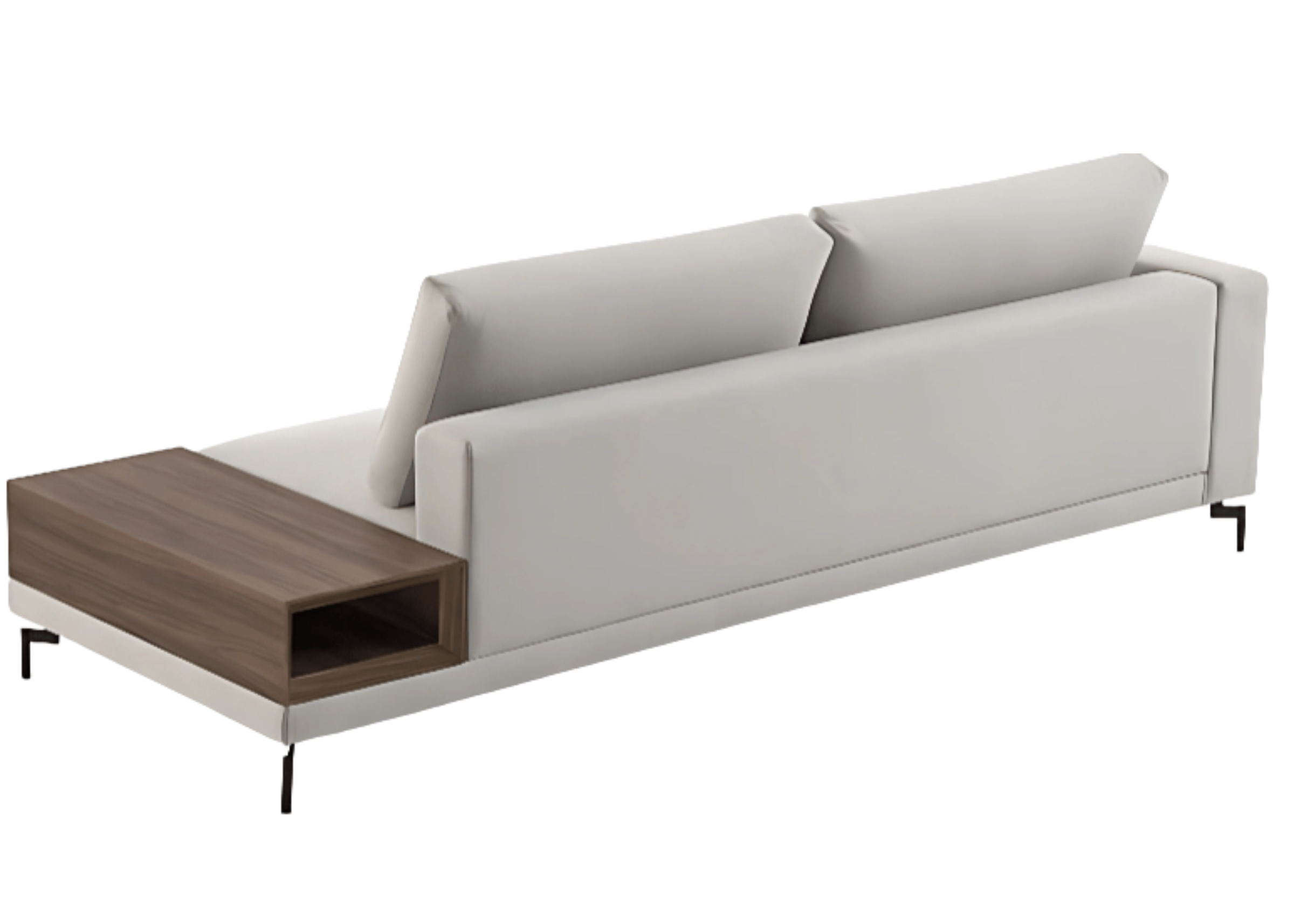 Sofá Lusso com destaque para o design elegante das costas e conforto sofisticado, ideal para compor ambientes modernos e acolhedores.
