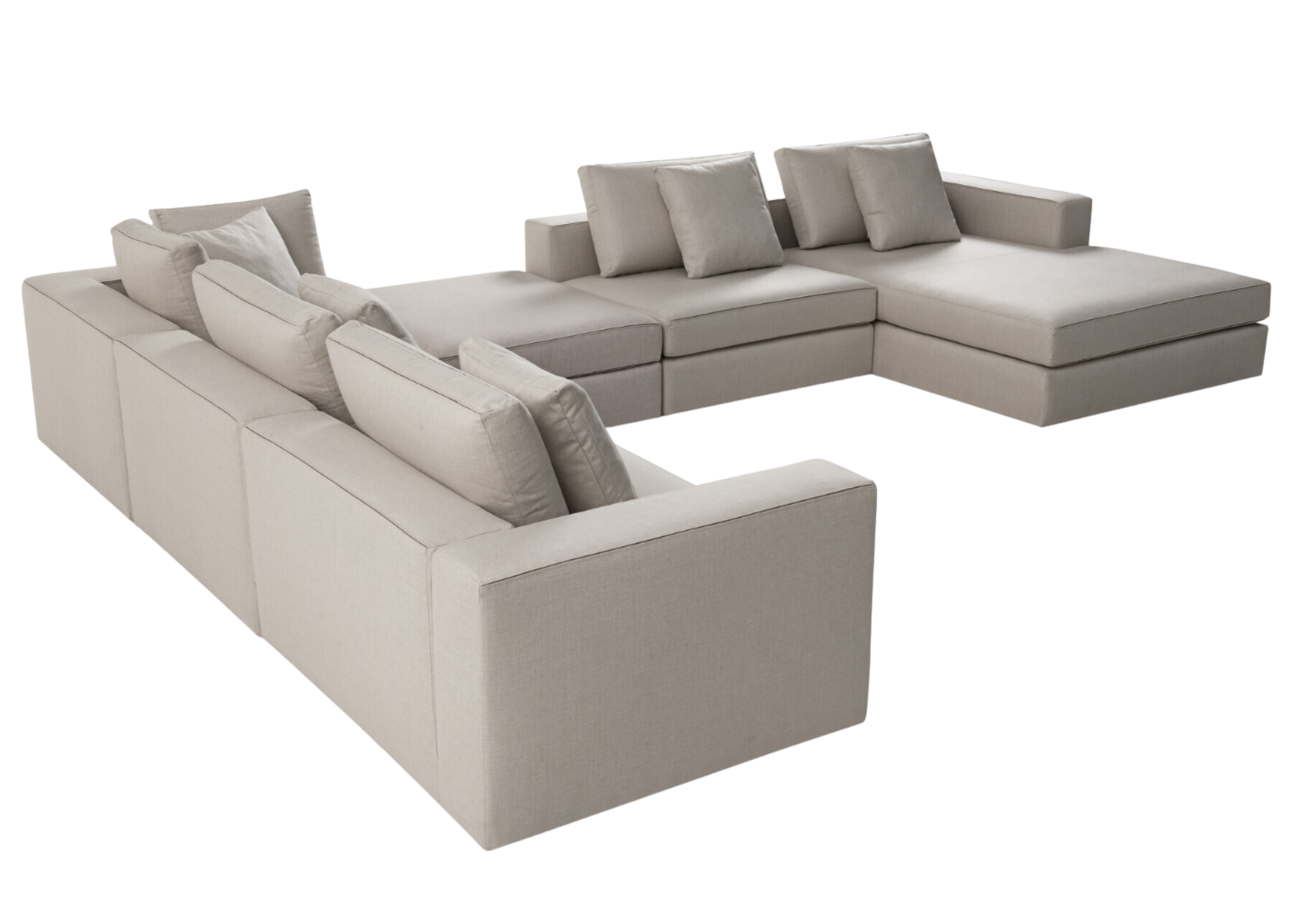 Sofá Portofino grande com design elegante e confortável, ideal para compor ambientes modernos e acolhedores.