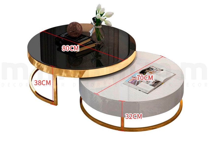 Inovação em design: Mesa de Centro Amabylle, duas peças unidas para criar um visual único.