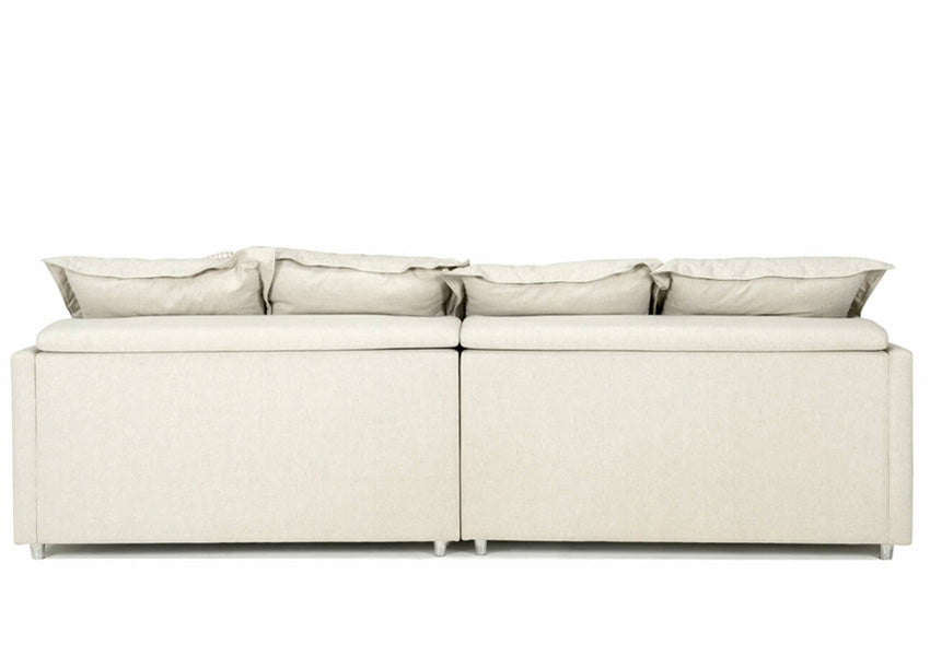 Almofadas de fibra especial: Toque suave e aconchegante do Sofá Noel.