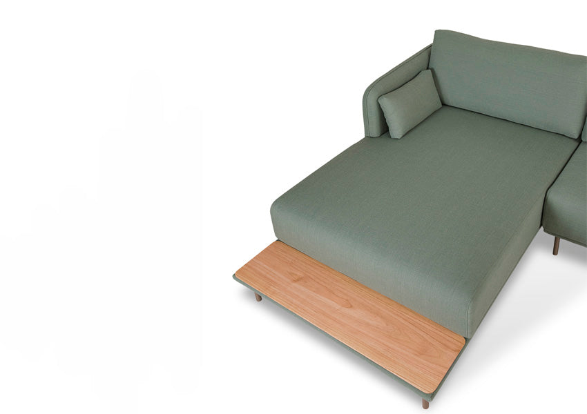 Detalhe do assento alongado do Sofá Garden I