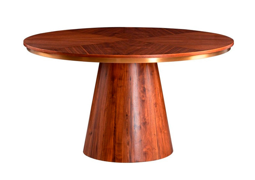 Base em lÂmina de madeira da mesa Floratta, garantindo estabilidade e beleza.