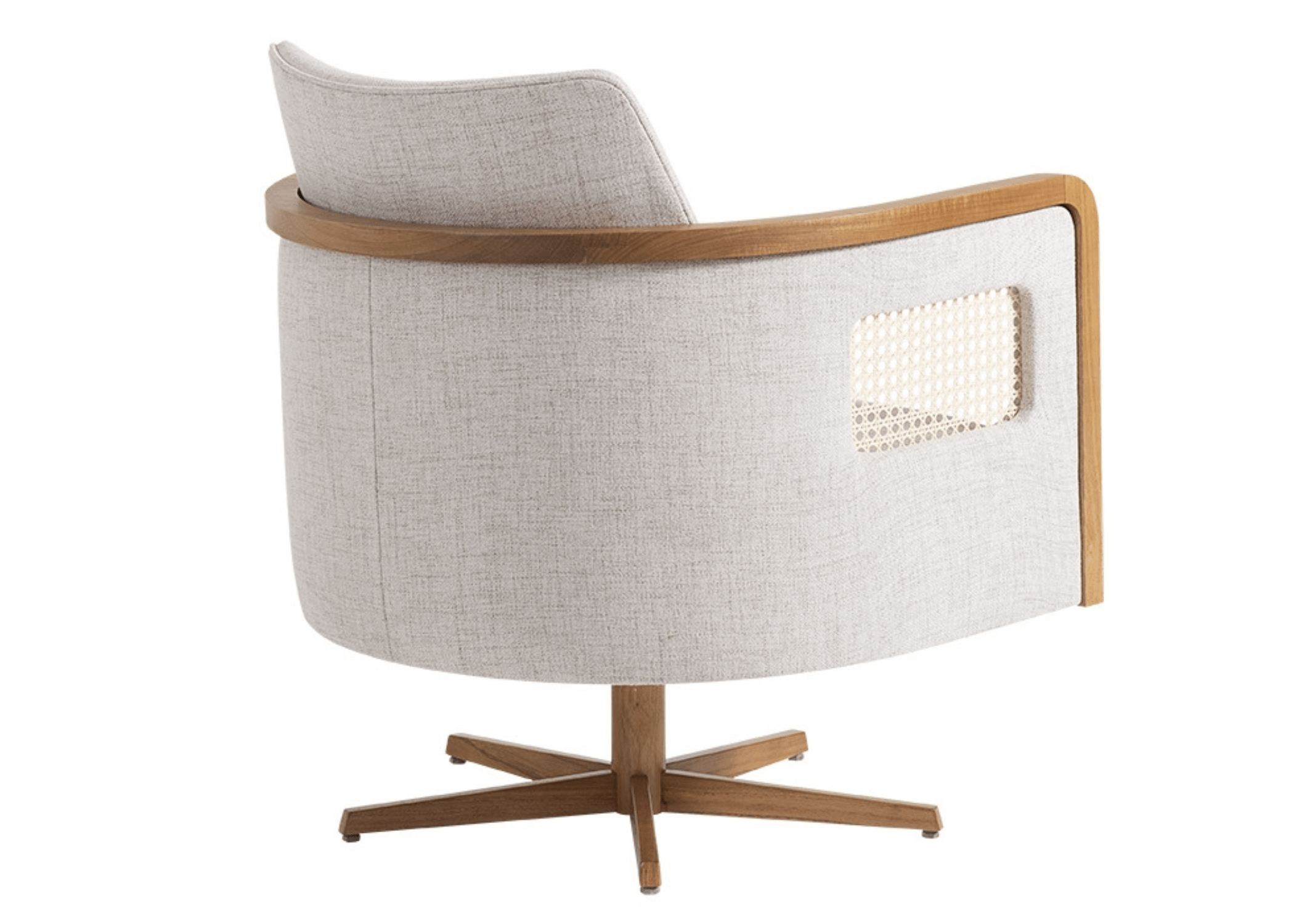 A Poltrona Giratória Ama é uma peça de mobiliário que combina estilo, conforto e funcionalidade em perfeita harmonia. 