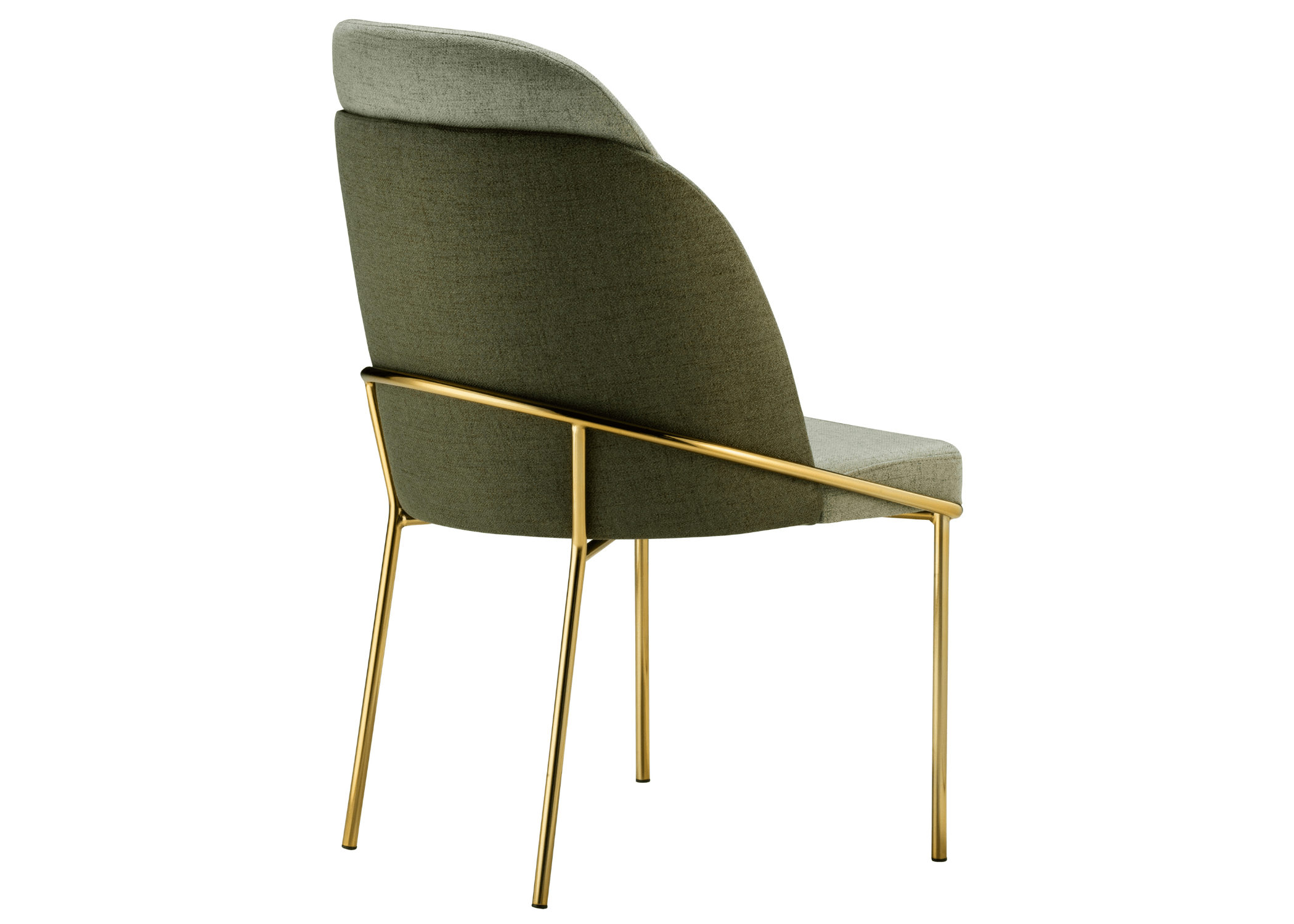 Detalhes do design ergonômico e costuras precisas da Cadeira Green
