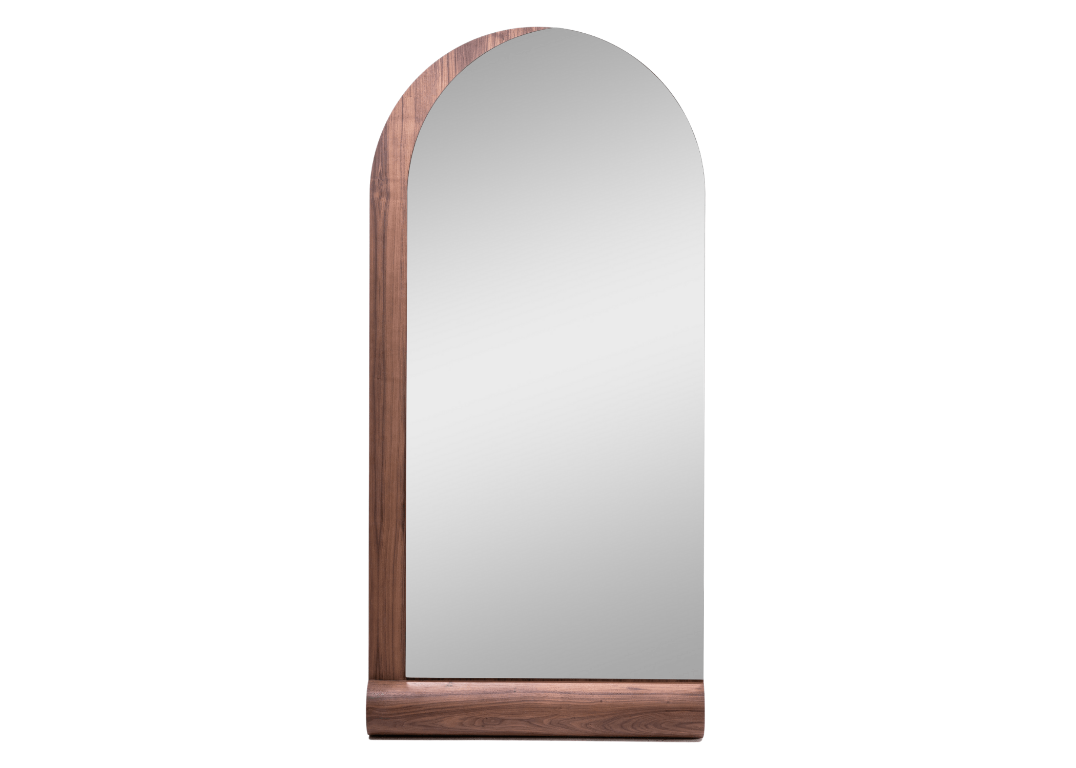 "Estrutura Imponente: Espelho de Chão Dublin em lâmina de madeira.