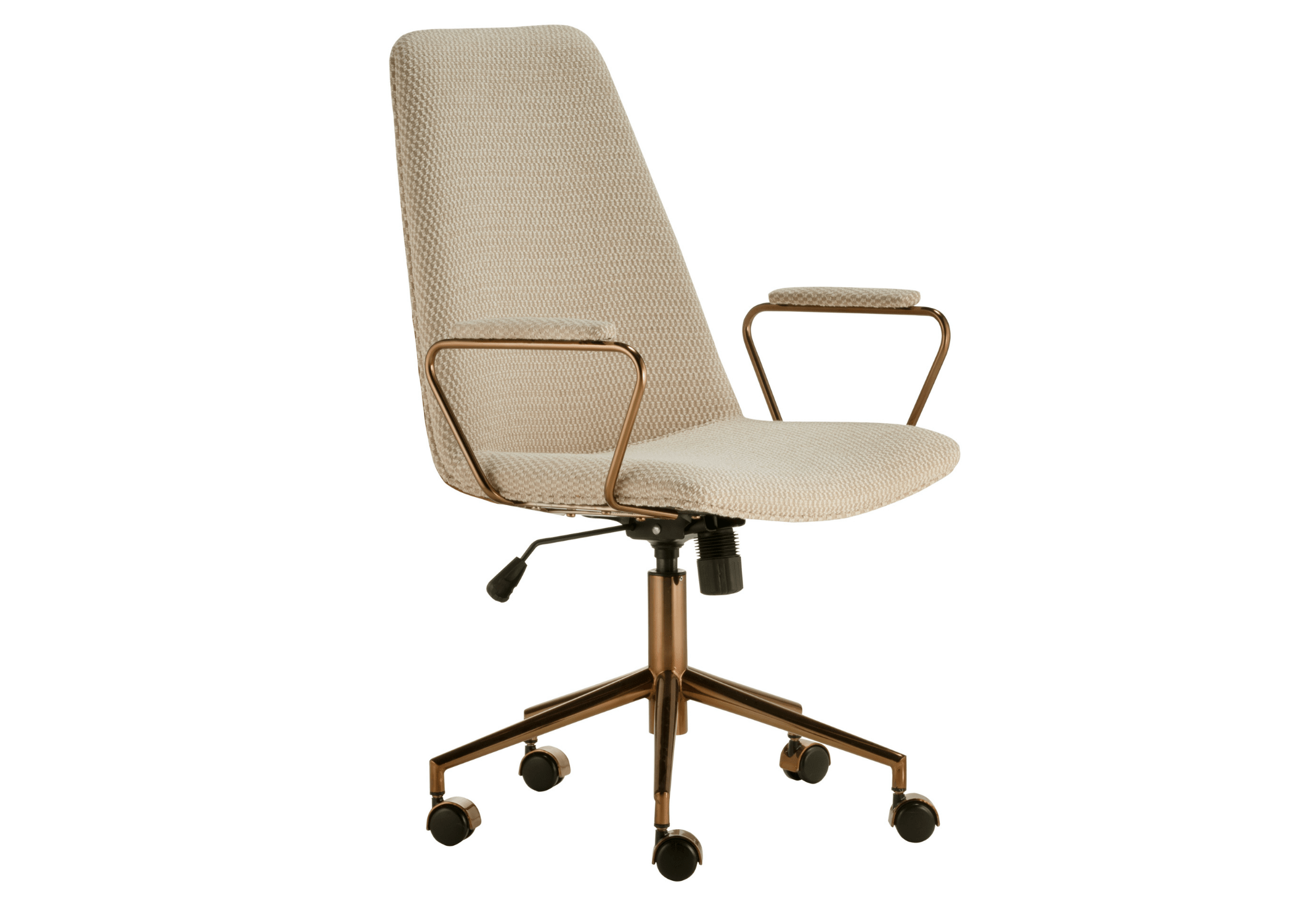 Cadeira de escritório Wendy Alta, elegante e confortável, com estrutura em aço carbono pintado.