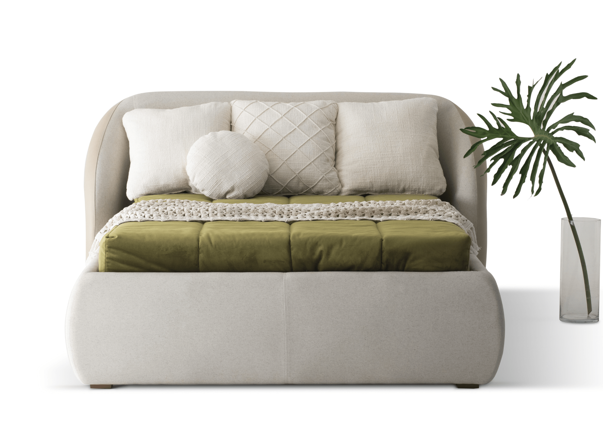 Quarto elegante com Cama Malu destacando-se no espaço.