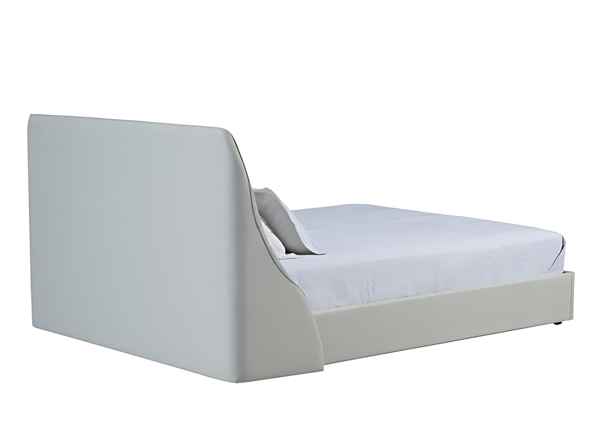 Cama Talita com cabeceira estofada em tecidos premium.