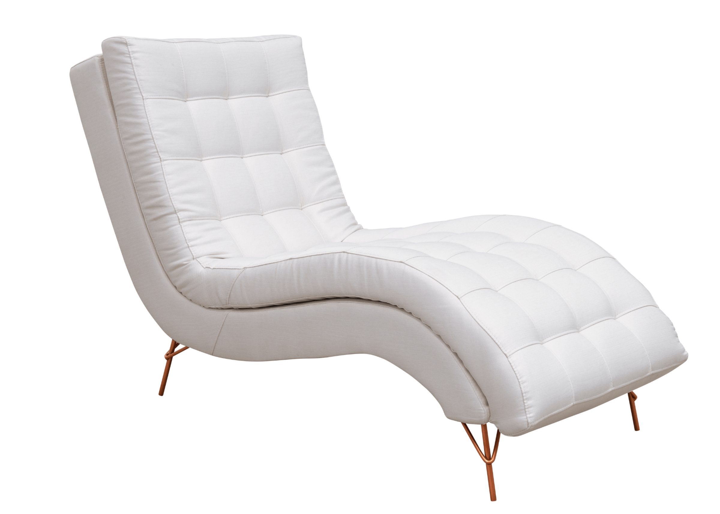 Chaise Amélia com base em aço carbono e estofado em tecido, design moderno e confortável para salas elegantes.