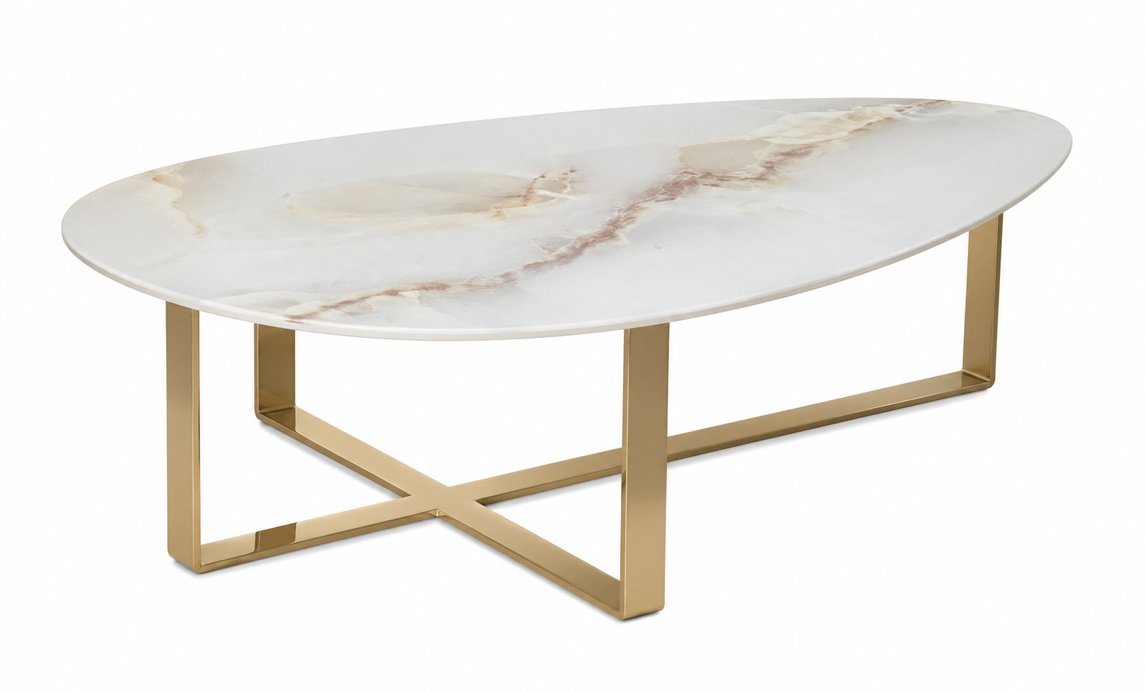 Mesa de Centro Gotta com estrutura robusta e acabamento elegante, móvel versátil para ambientes refinados.