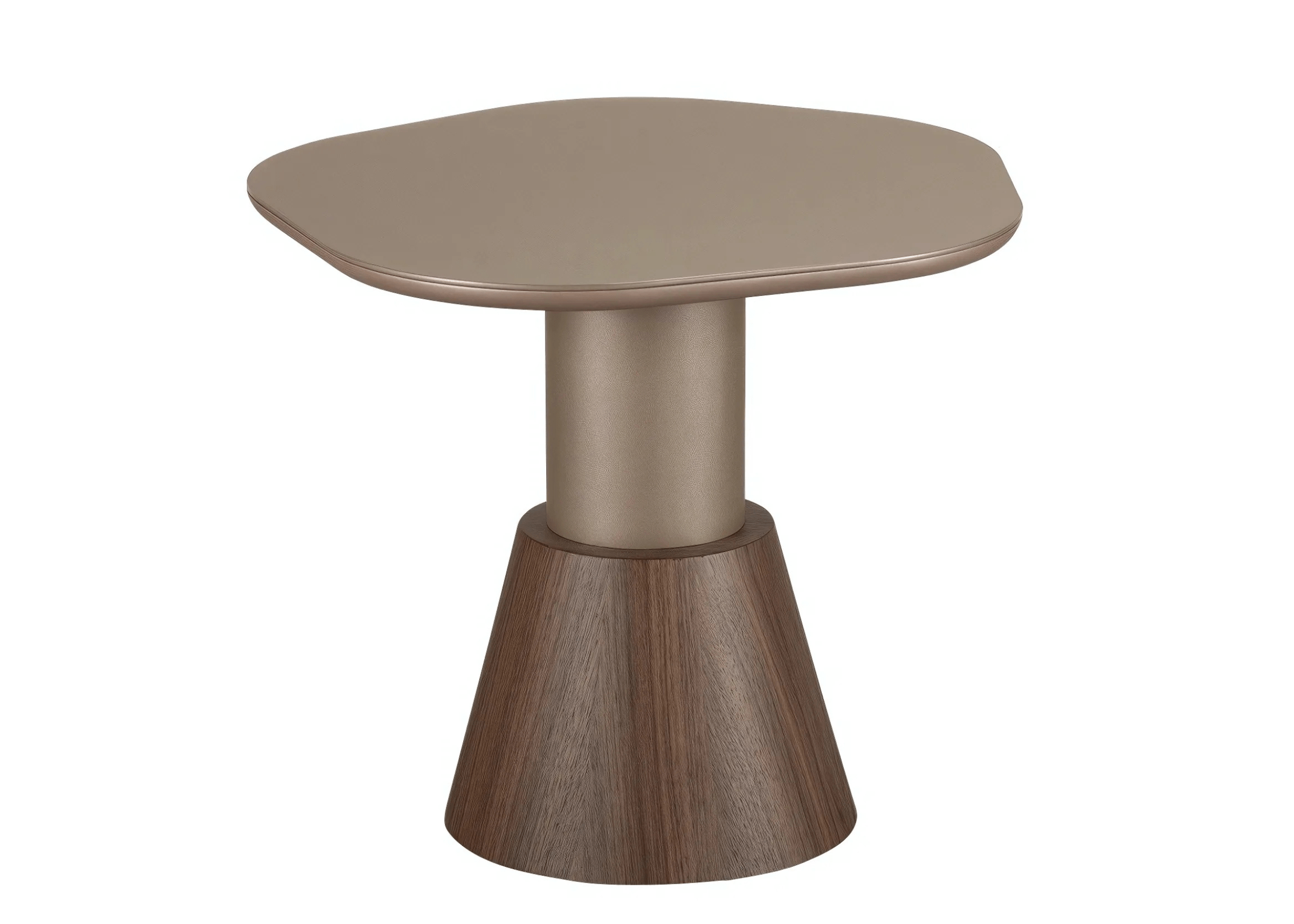 Versão alta da Mesa Lana com tampo orgânico.