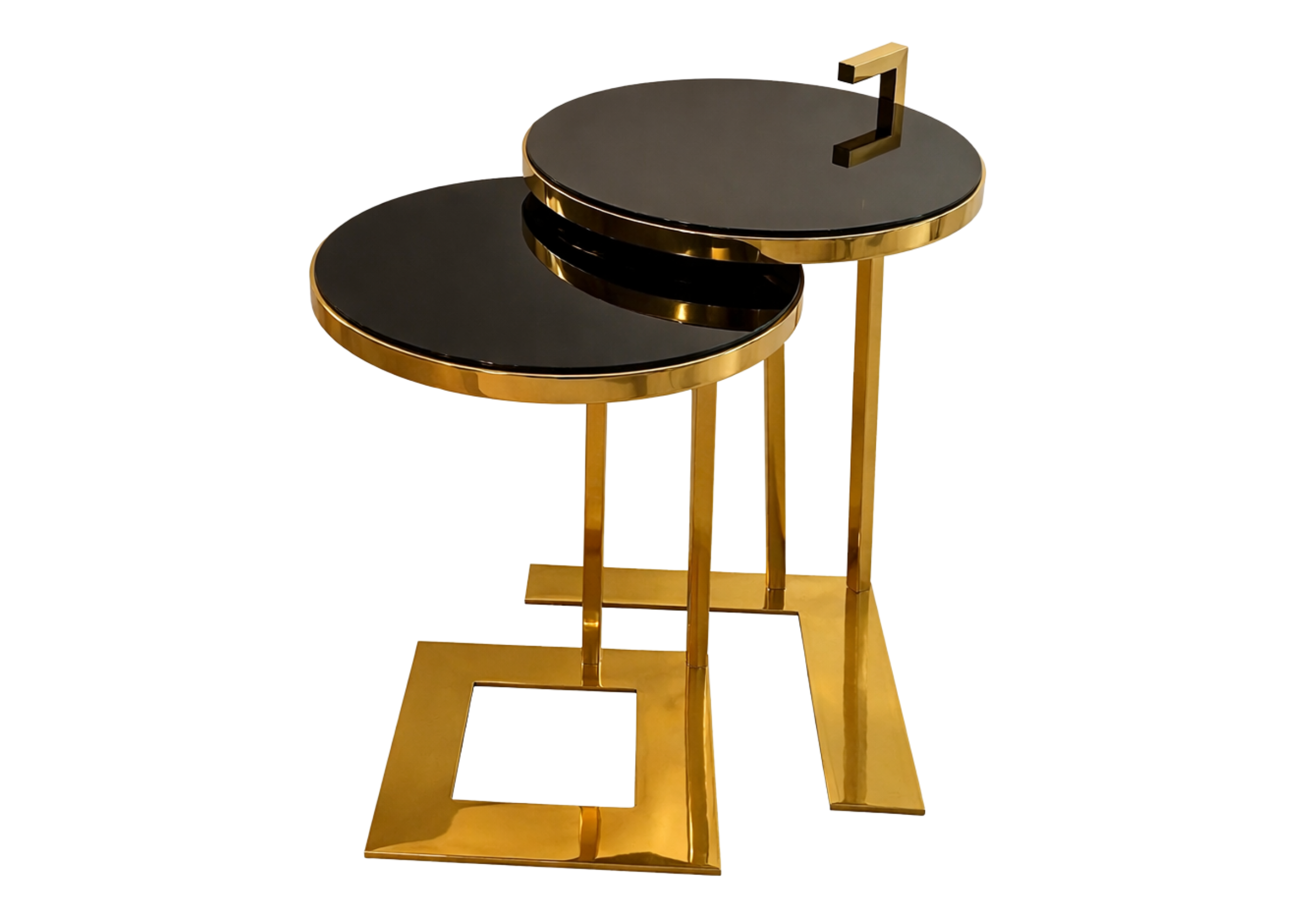 Tampo laqueado da Mesa Lateral Primme, revelando seu toque delicado e estilo refinado.