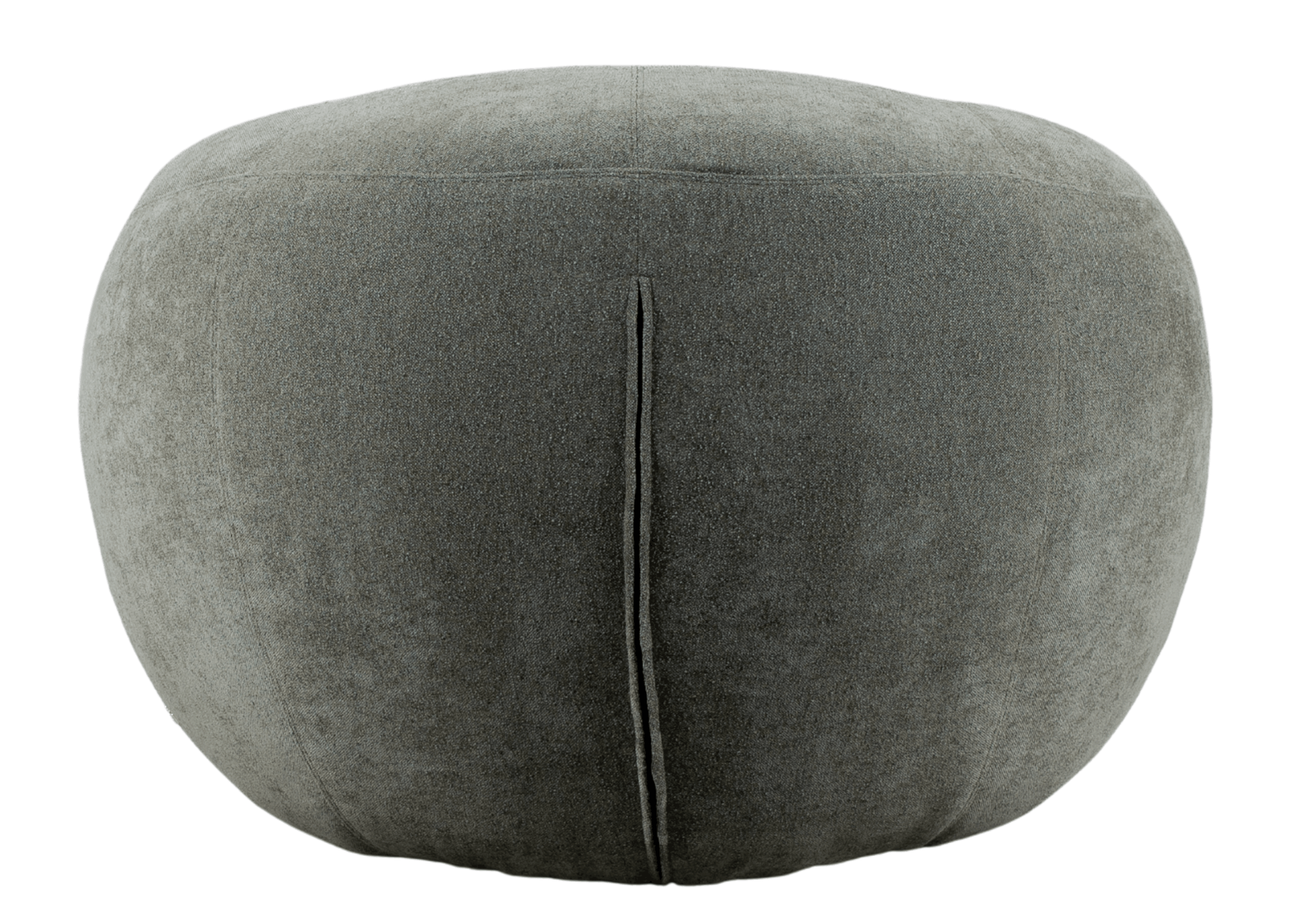 Detalhe da Poltrona Giratória Ravi com costuras aparentes e acabamento sofisticado em tecido texturizado.