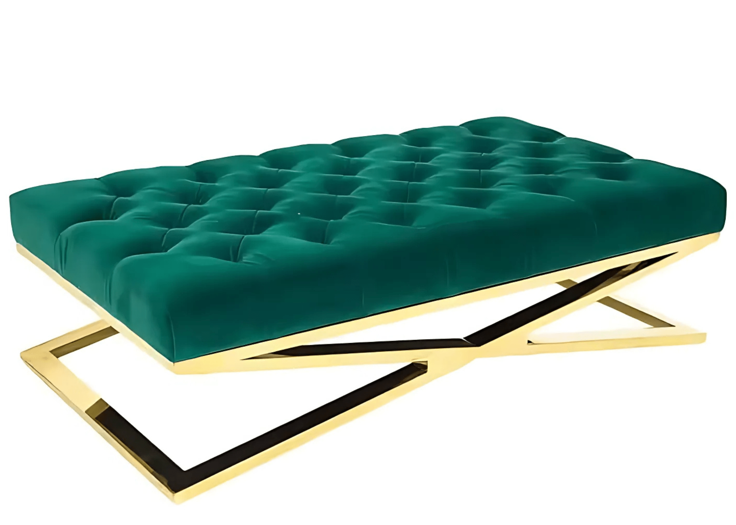 Recamier Dourado: design ousado e sofisticado para uma sala de estar confortável.