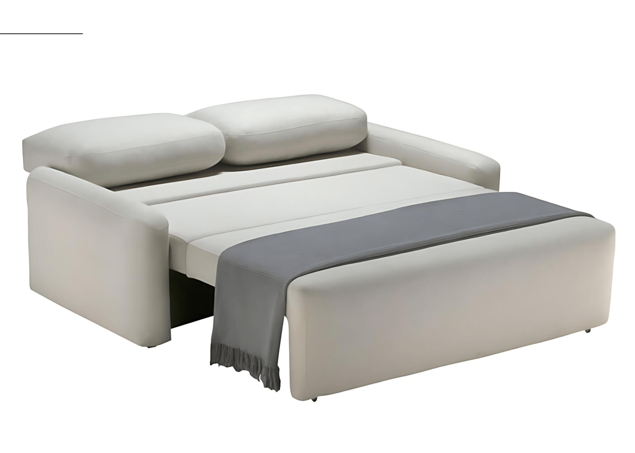 Sofá Cama Suave com detalhe elegante.