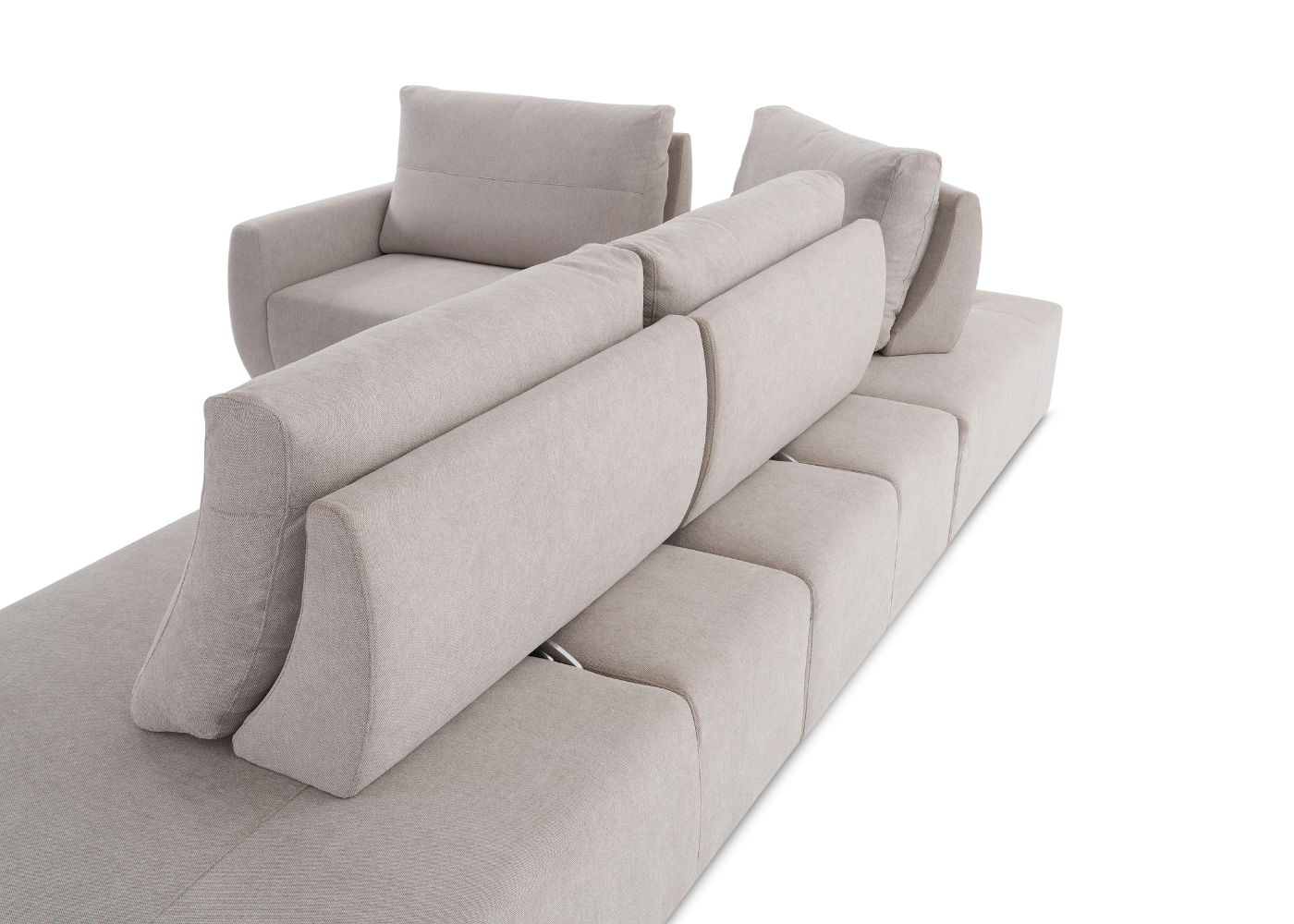 Sofá Carino almofadas acolchoadas para conforto excepcional