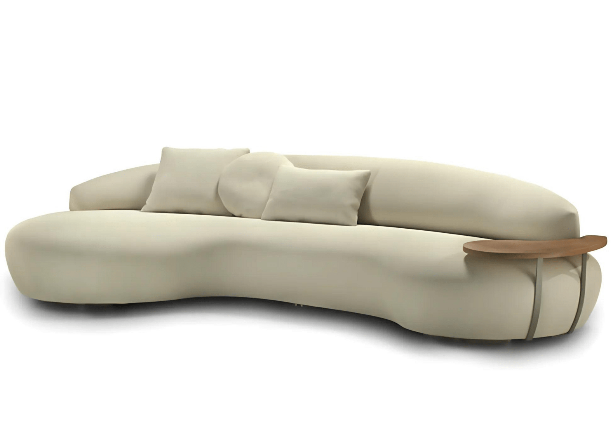 Sofá Cannes em um ambiente minimalista, combinando design moderno e conforto superior.