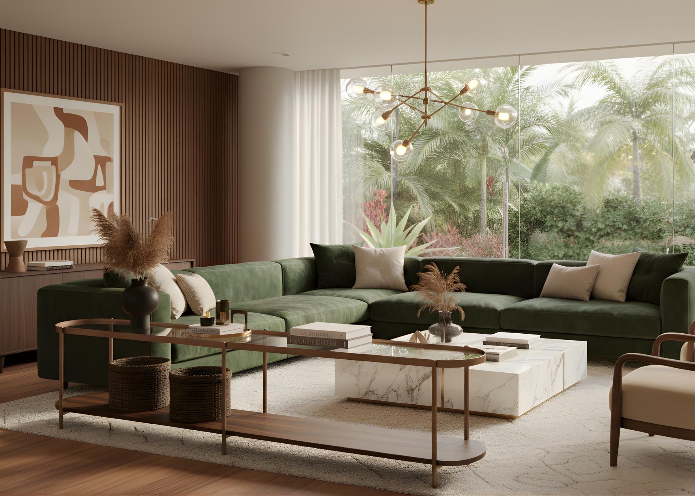 Aparador Sofá Calla, peça elegante e sofisticada que valoriza a sala de estar com seu design refinado e acabamento impecável.