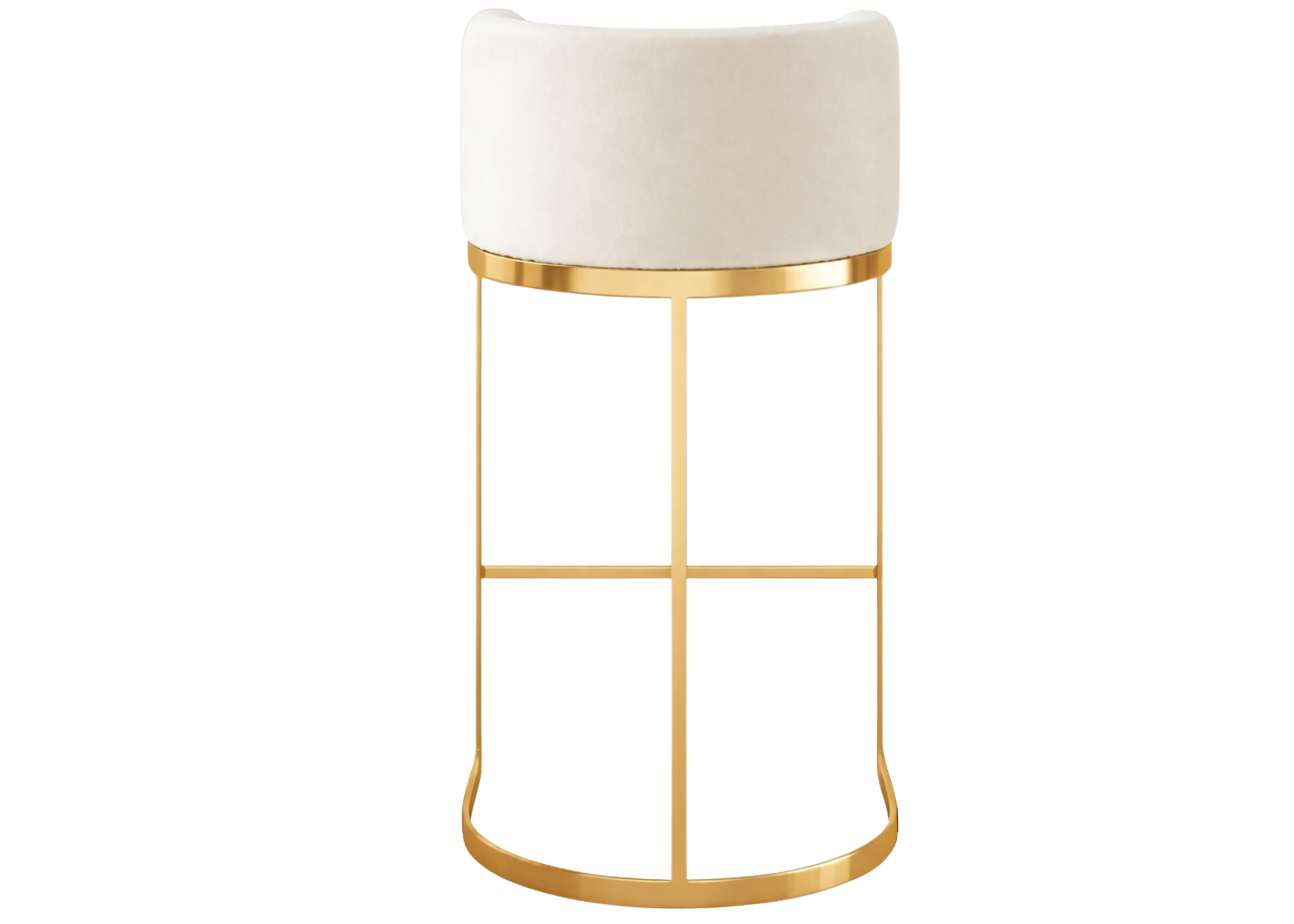 Estrutura elegante e durável da banqueta Gregori para ambientes refinados.