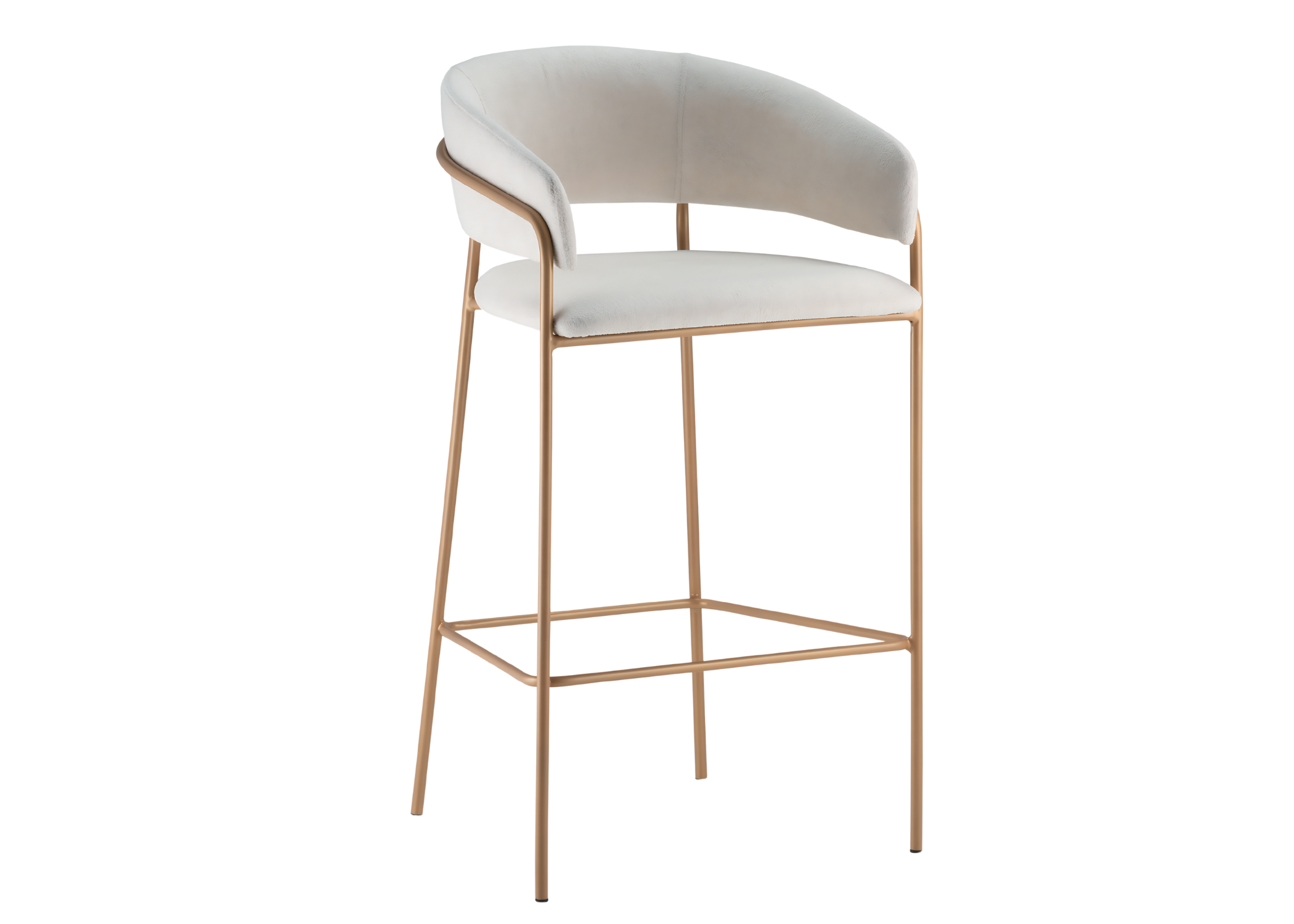 Base estrutural da Banqueta Alta Roy, símbolo de durabilidade e elegância.