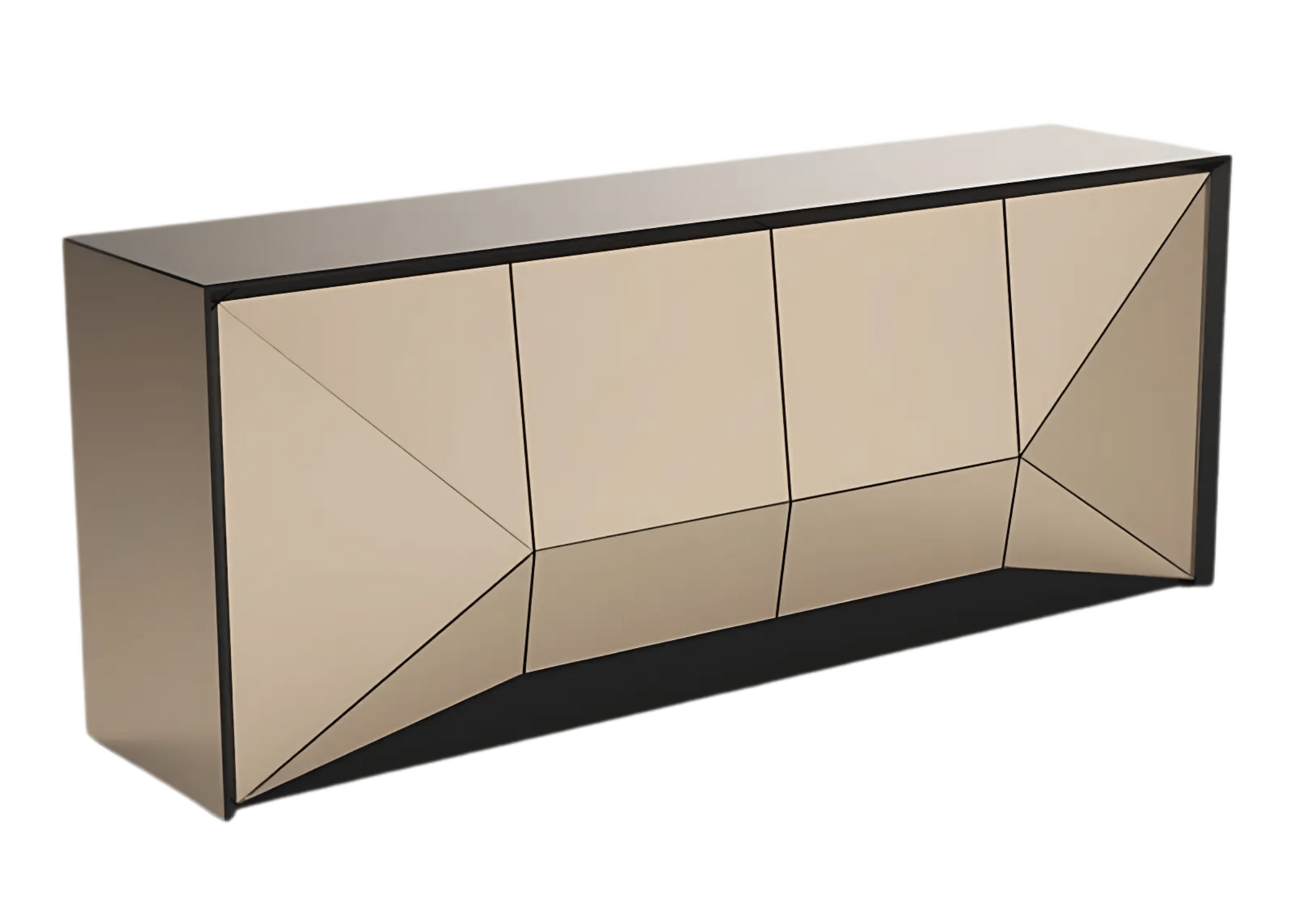 Buffet Espelhado Firenzo com design elegante que valoriza a decoração do ambiente.