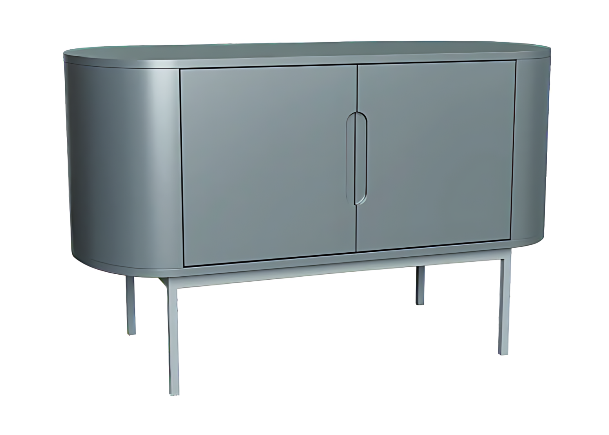 Buffet Orion traços curvos e elegância minimalista.