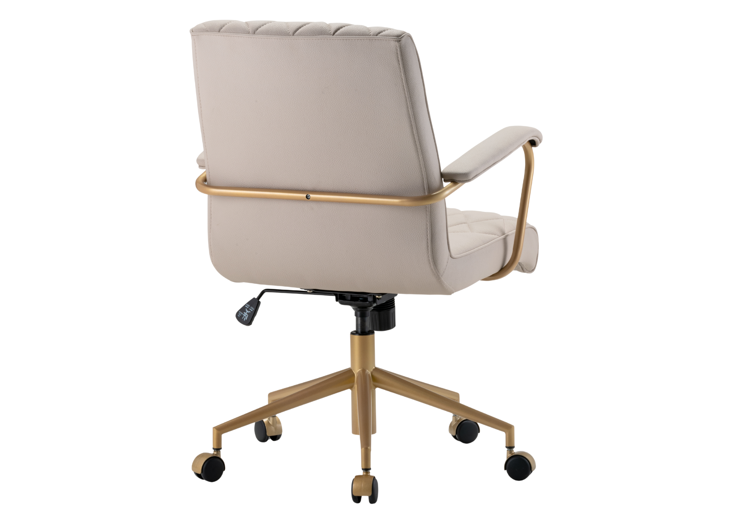 Cadeira de escritório Benjamin com design sofisticado e elegante, estofada em material de alta qualidade para garantir conforto e durabilidade. Com linhas contemporâneas e acabamento refinado, é uma peça que une funcionalidade e estilo, ideal para compor escritórios modernos e ambientes de trabalho que valorizam sofisticação e bom gosto.