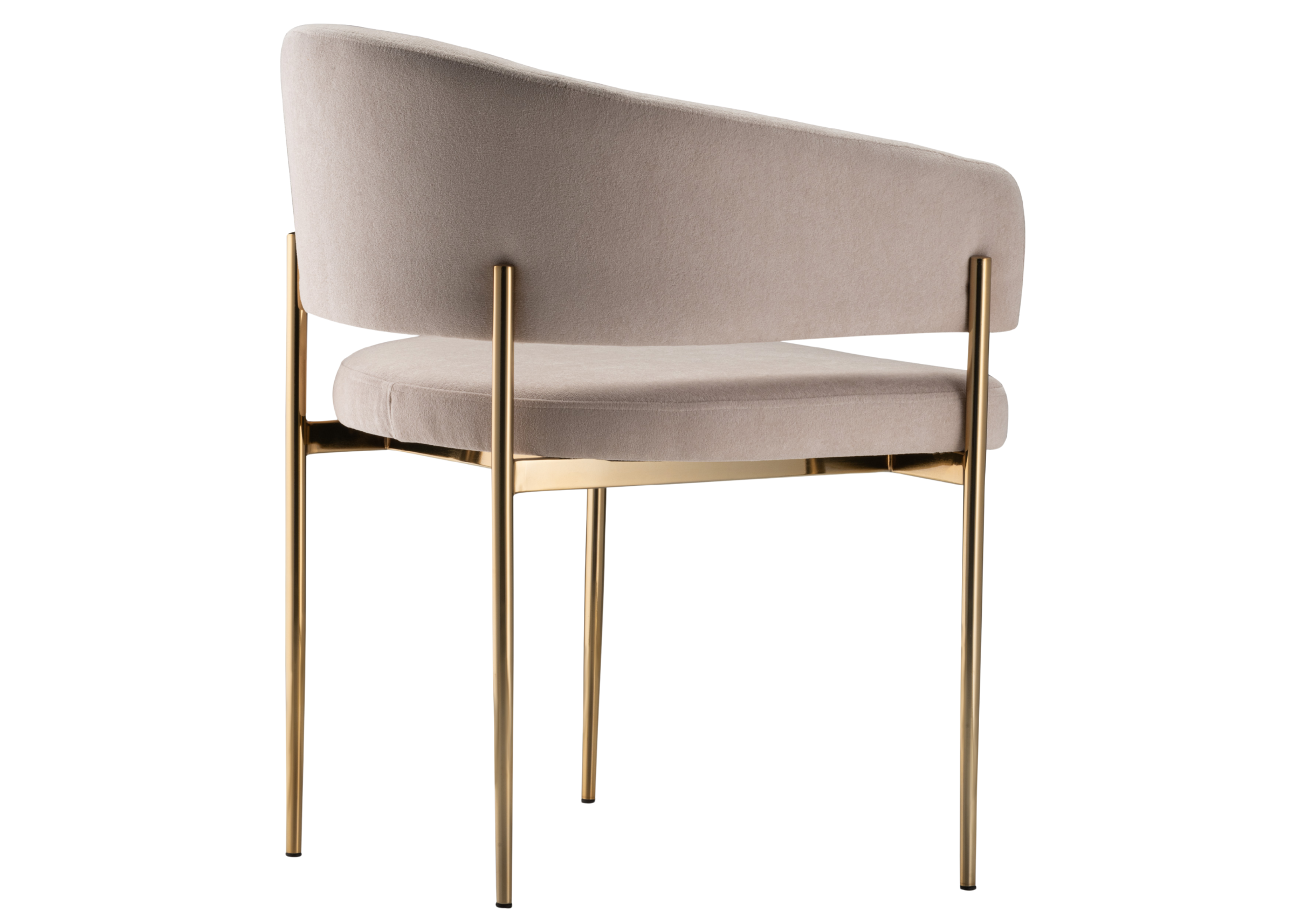 Cadeira Inara estofada para sala de jantar com acabamento impecável. Móvel sofisticado e elegante para composições refinadas.