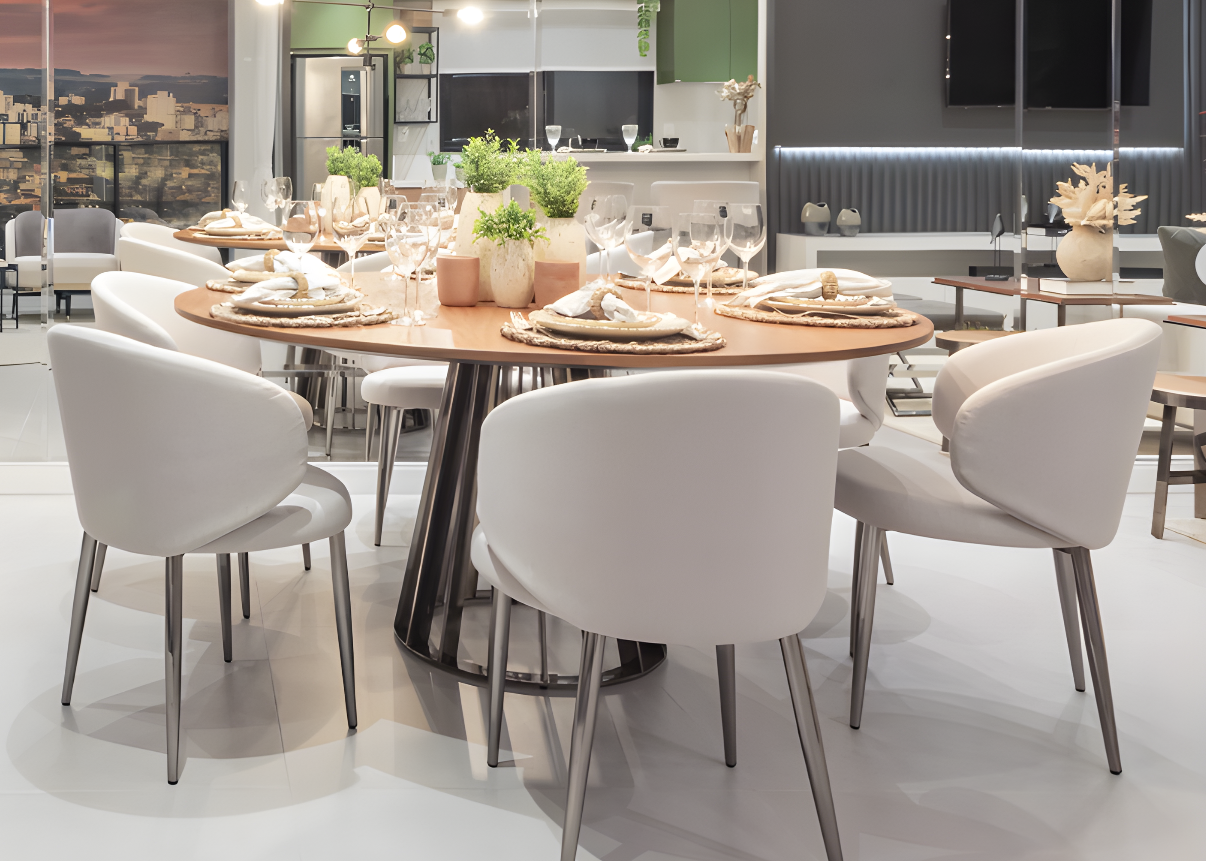 Cadeira Lola para sala de jantar, com acabamento impecável e toque luxuoso que valoriza ambientes sofisticados.