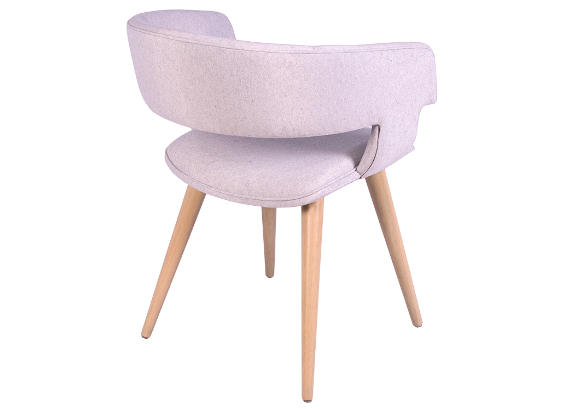 Cadeira de sala de jantar Valentina com pés palito em madeira tingida, design elegante que valoriza a decoração.