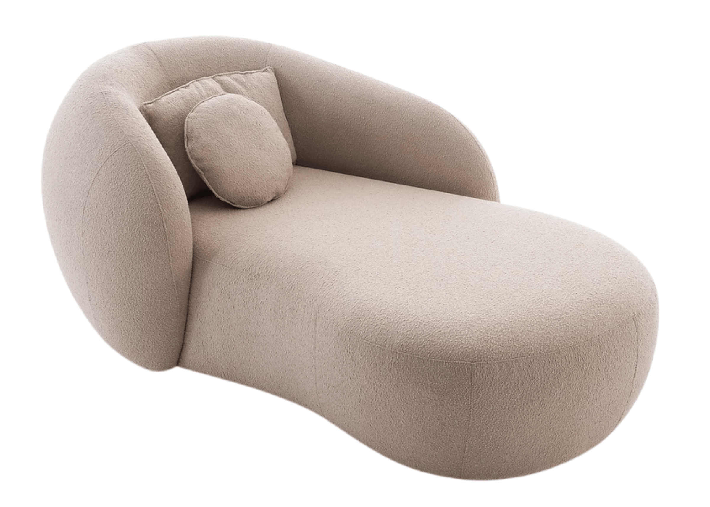 Chaise Sole com design moderno e elegante em sala de estar.
