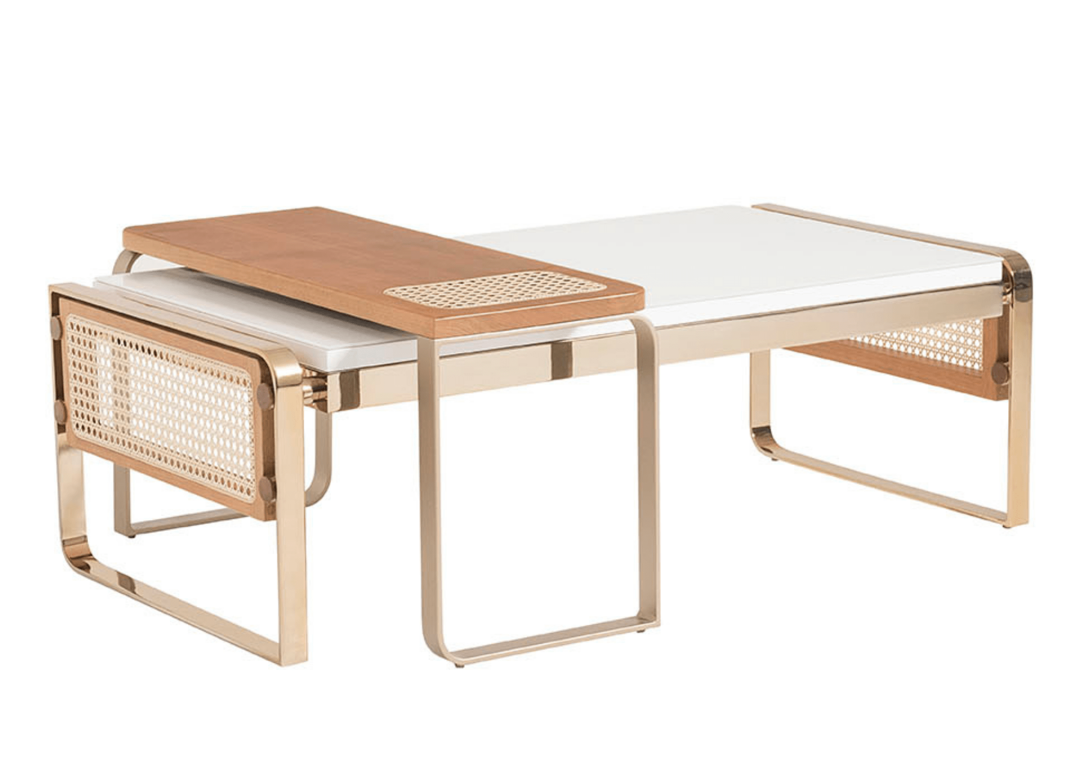 Conjunto de mesas do centro Ari: Design contemporâneo para transformar seu ambiente.