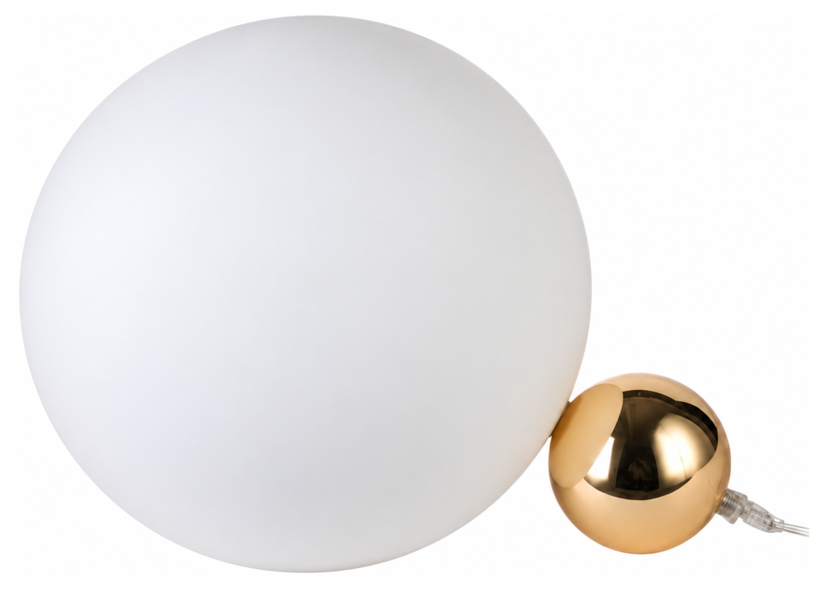 Luminária de mesa 4080 com design sofisticado e difusor em vidro leitoso, proporcionando iluminação suave e visual contemporâneo.