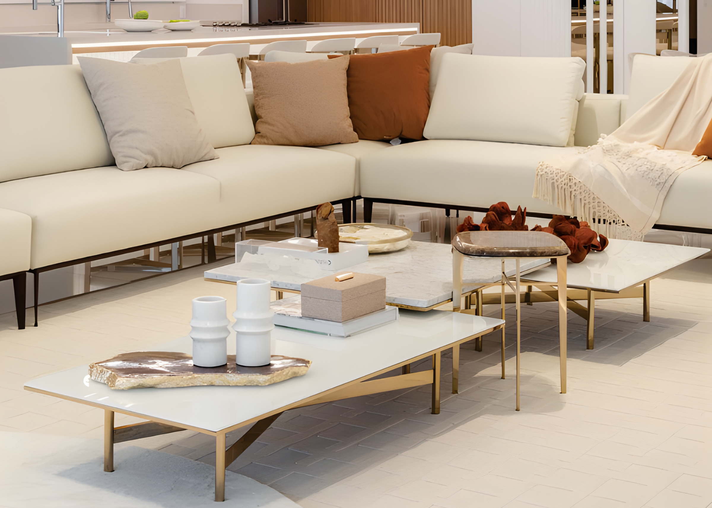 Mesa de centro Eiffel com design elegante e acabamento sofisticado, ideal para compor salas de estar com estilo e requinte.