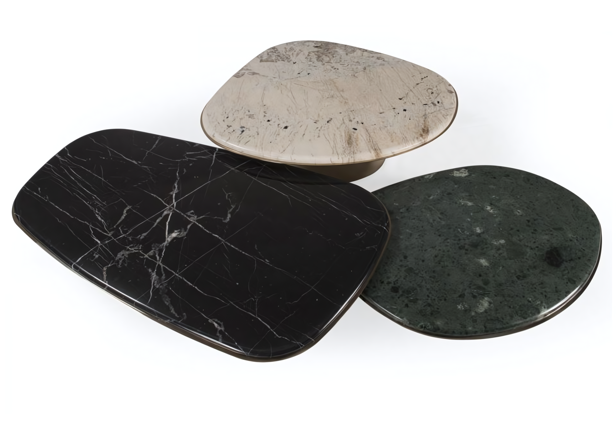 Detalhes dos tampos da Mesa de Centro Majestosa.