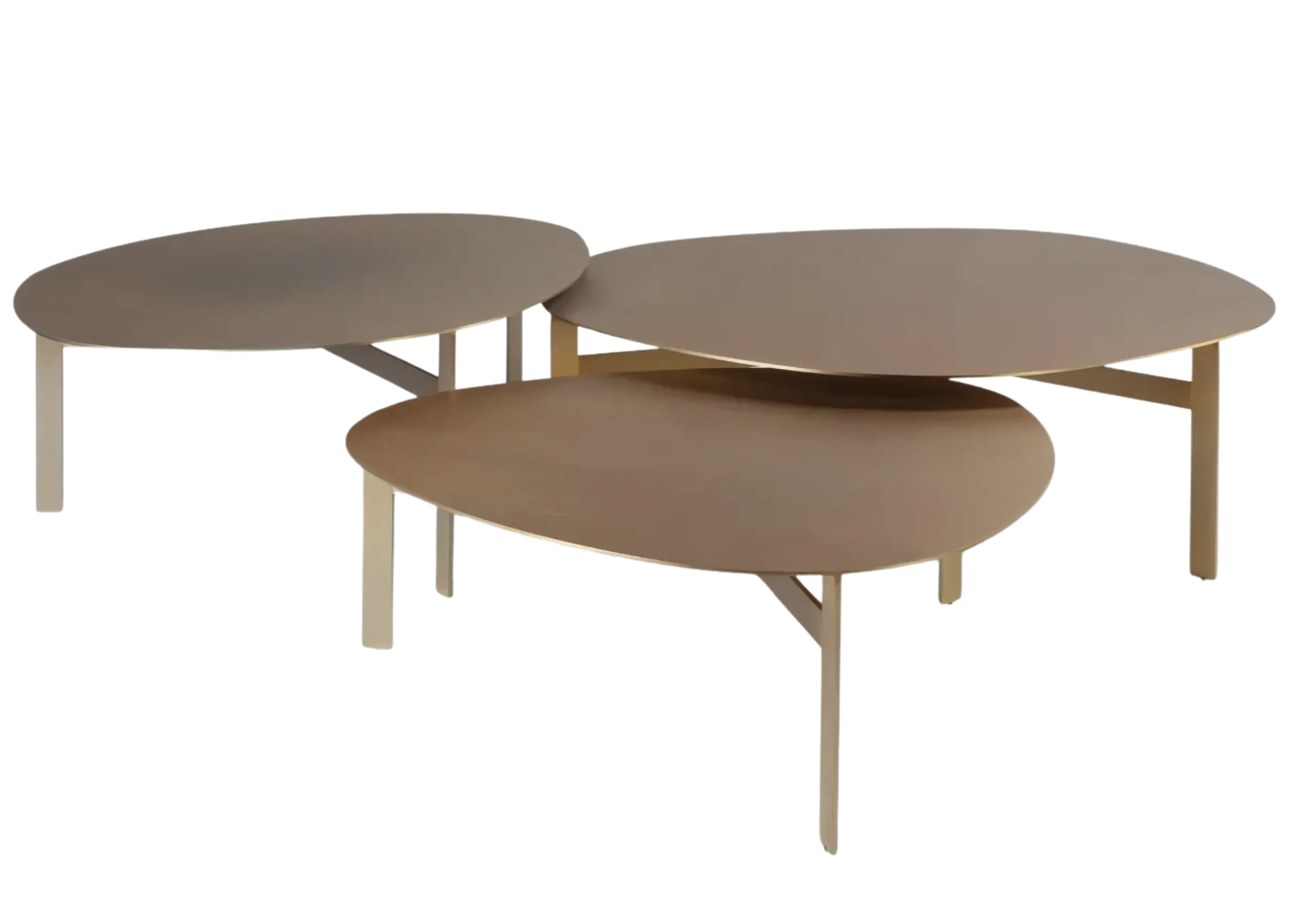 Mesa de centro Infinity orgânica com design elegante que adiciona sofisticação ao ambiente.