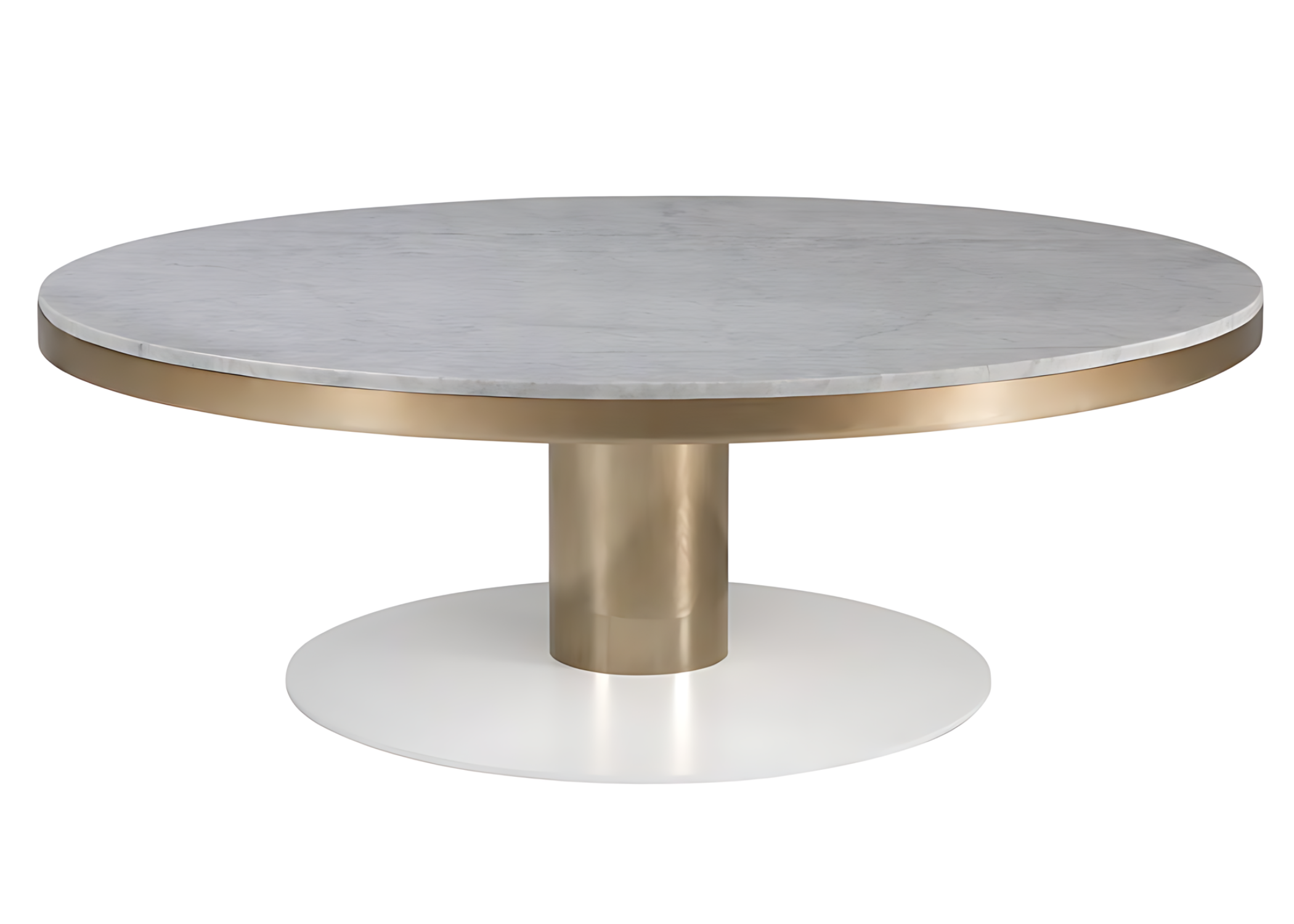 Acabamento em aço inox da Mesa de Centro Paola.